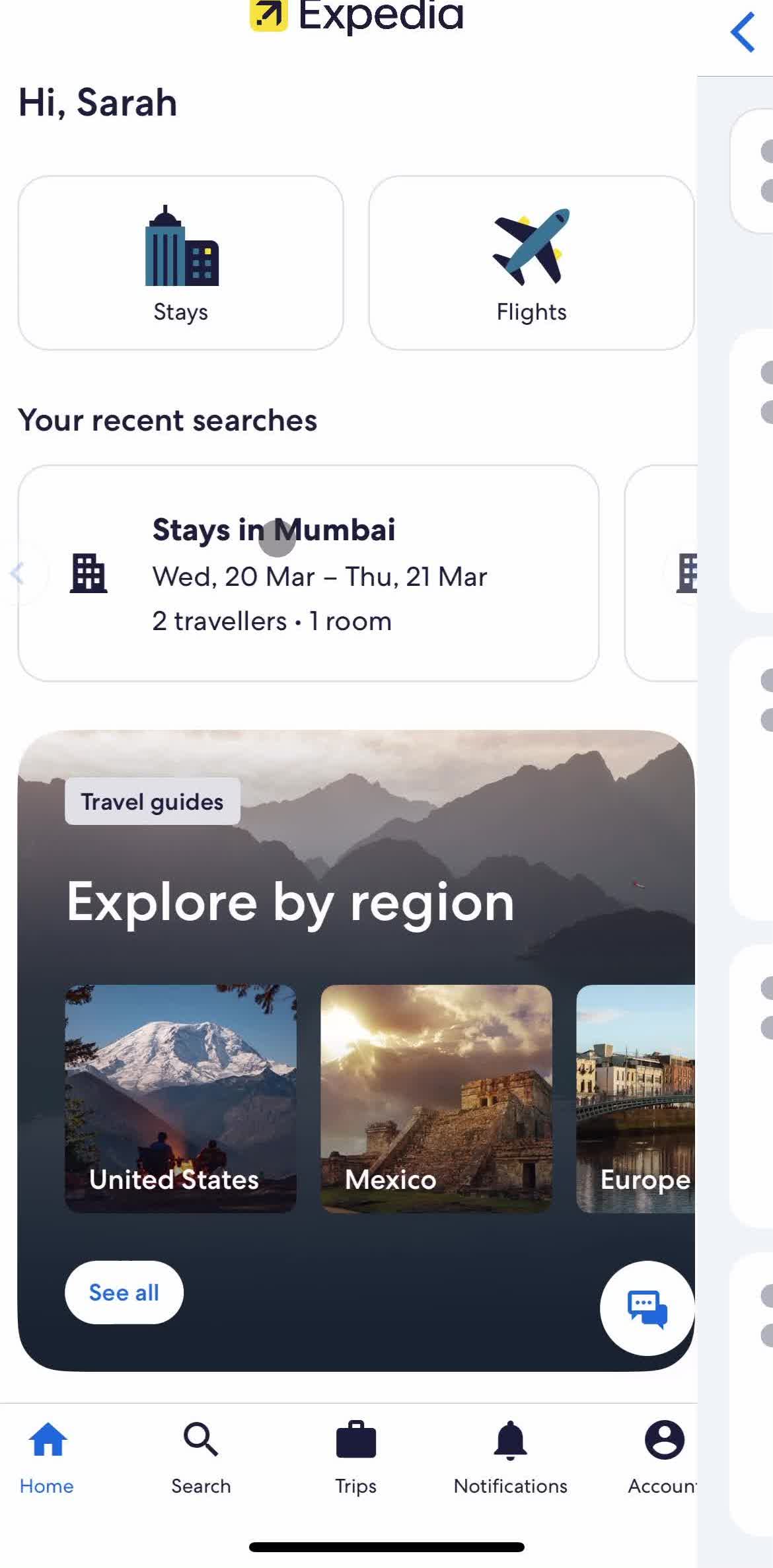 Expedia Saving preview