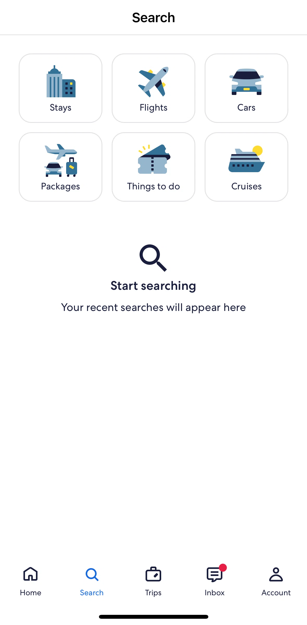 Expedia Screen screen in the Searching for a cruise flow