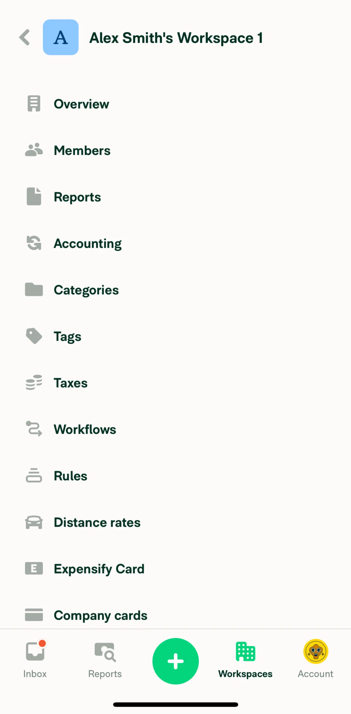 Expensify Screen screen in the Accounting flow