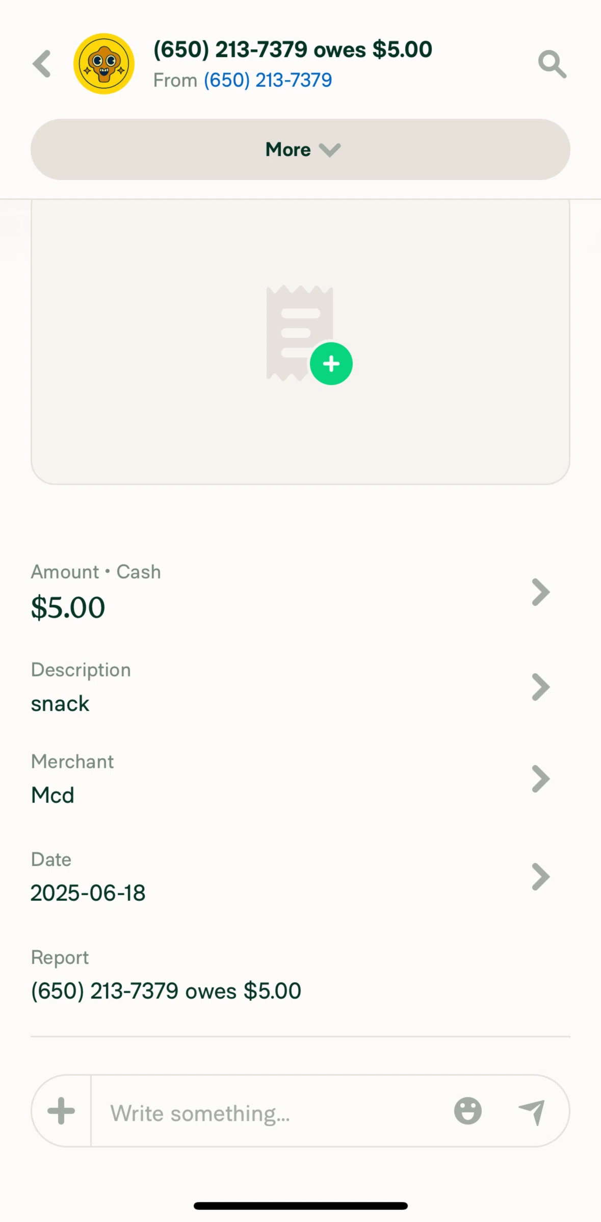 Expensify Screen screen in the Holding an expense flow