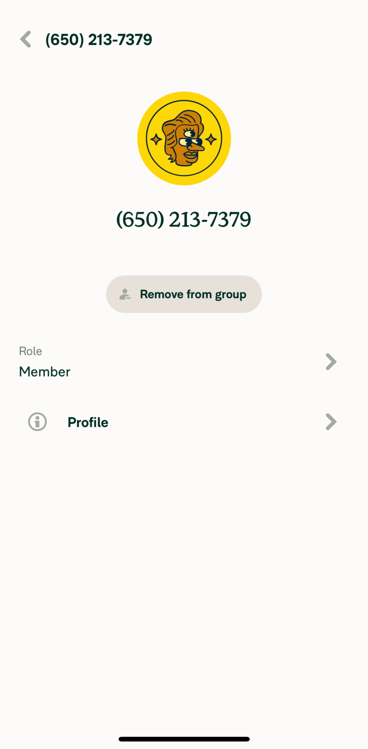 Expensify Screen screen in the Member profile flow