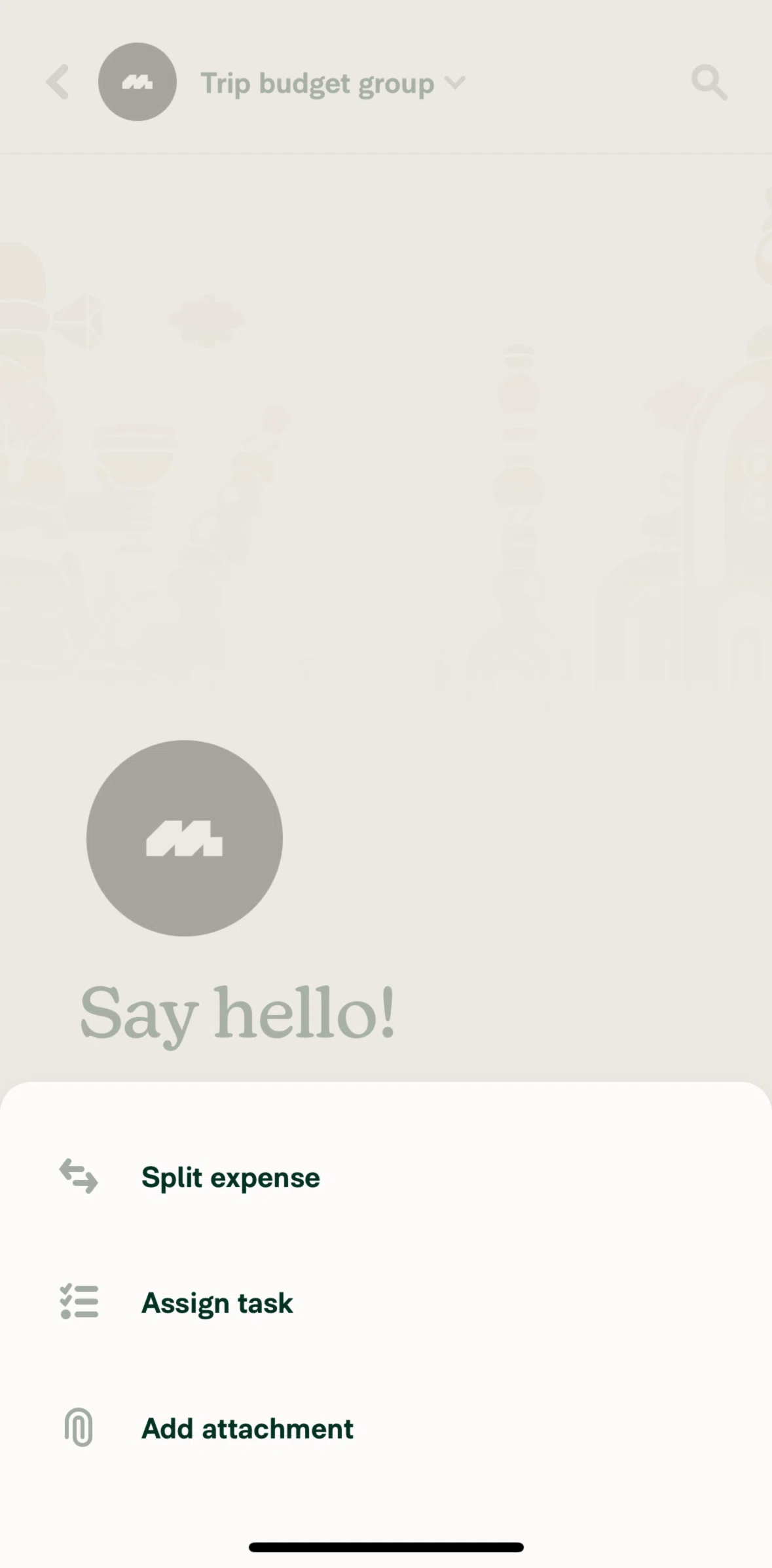Expensify Screen screen in the Sending attachment flow