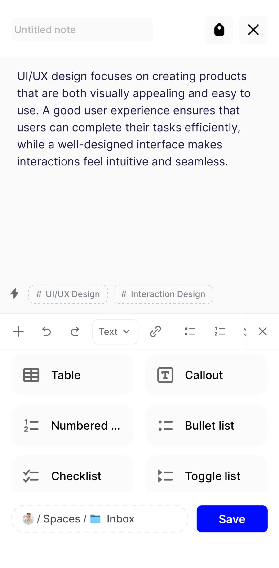 Fabric Screen screen in the Adding checklists flow