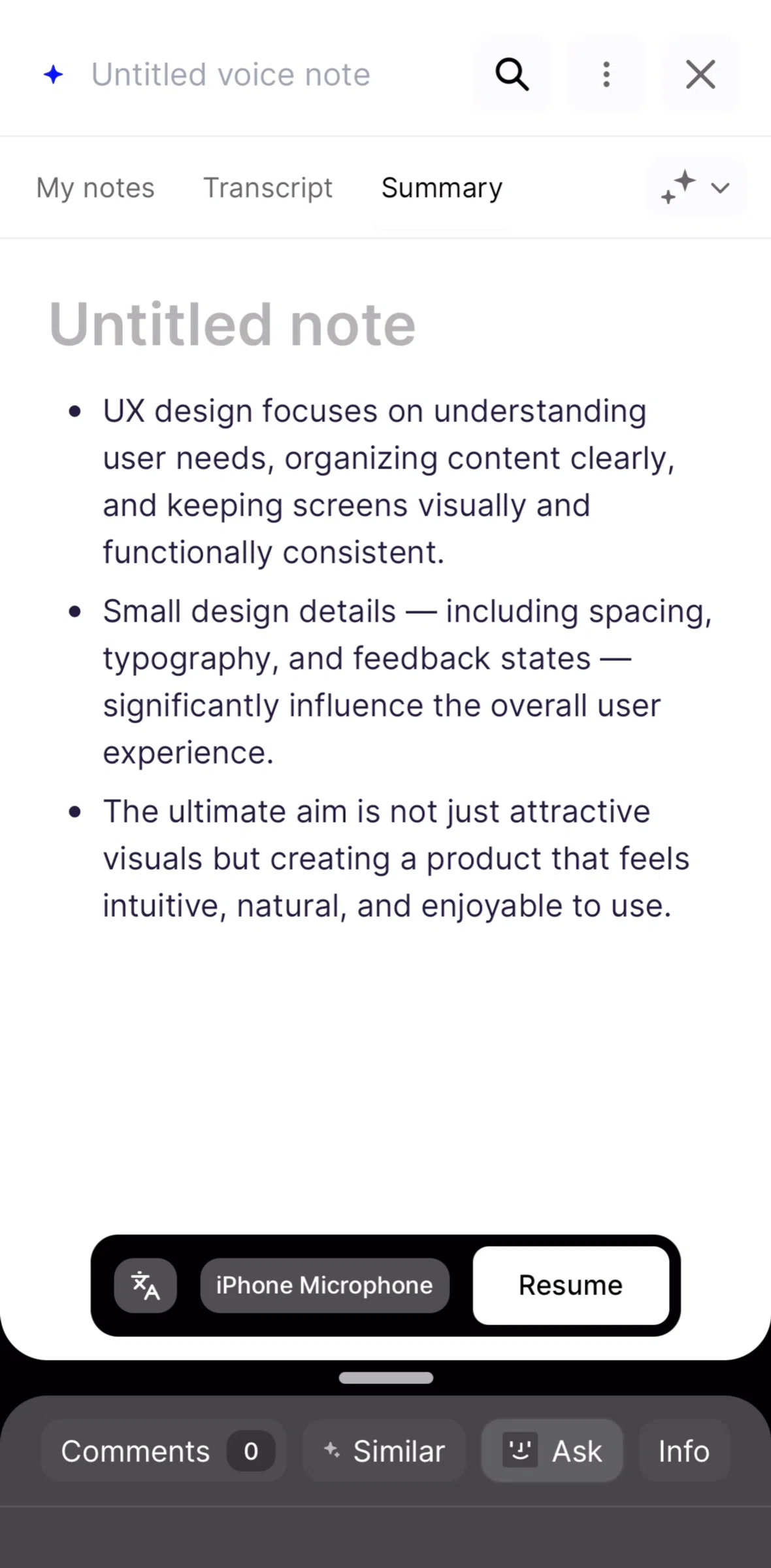 Fabric Screen screen in the Changing summary style flow