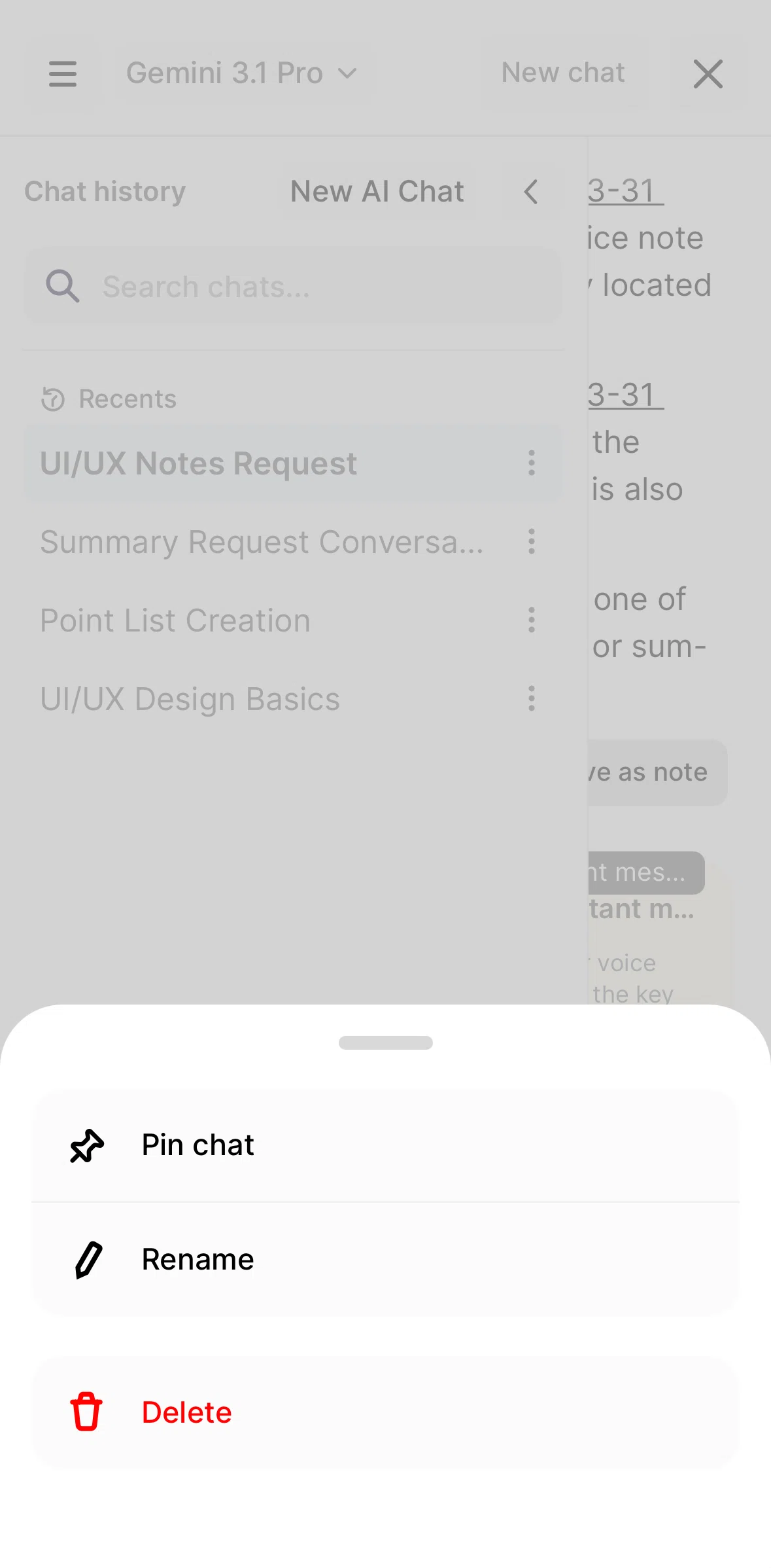 Fabric Screen screen in the Editing a chat name flow