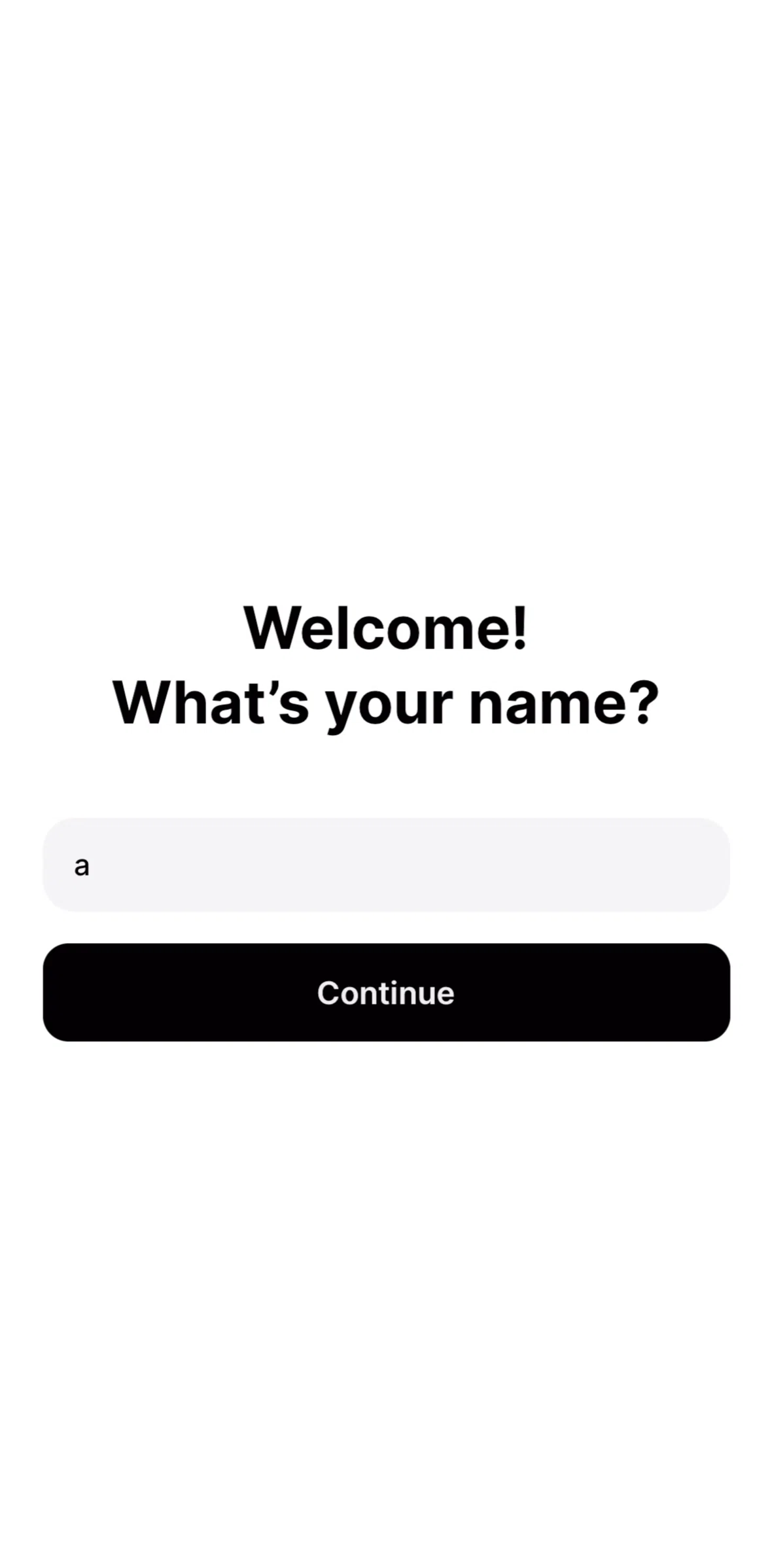 Fabric Screen screen in the Setting up an account flow