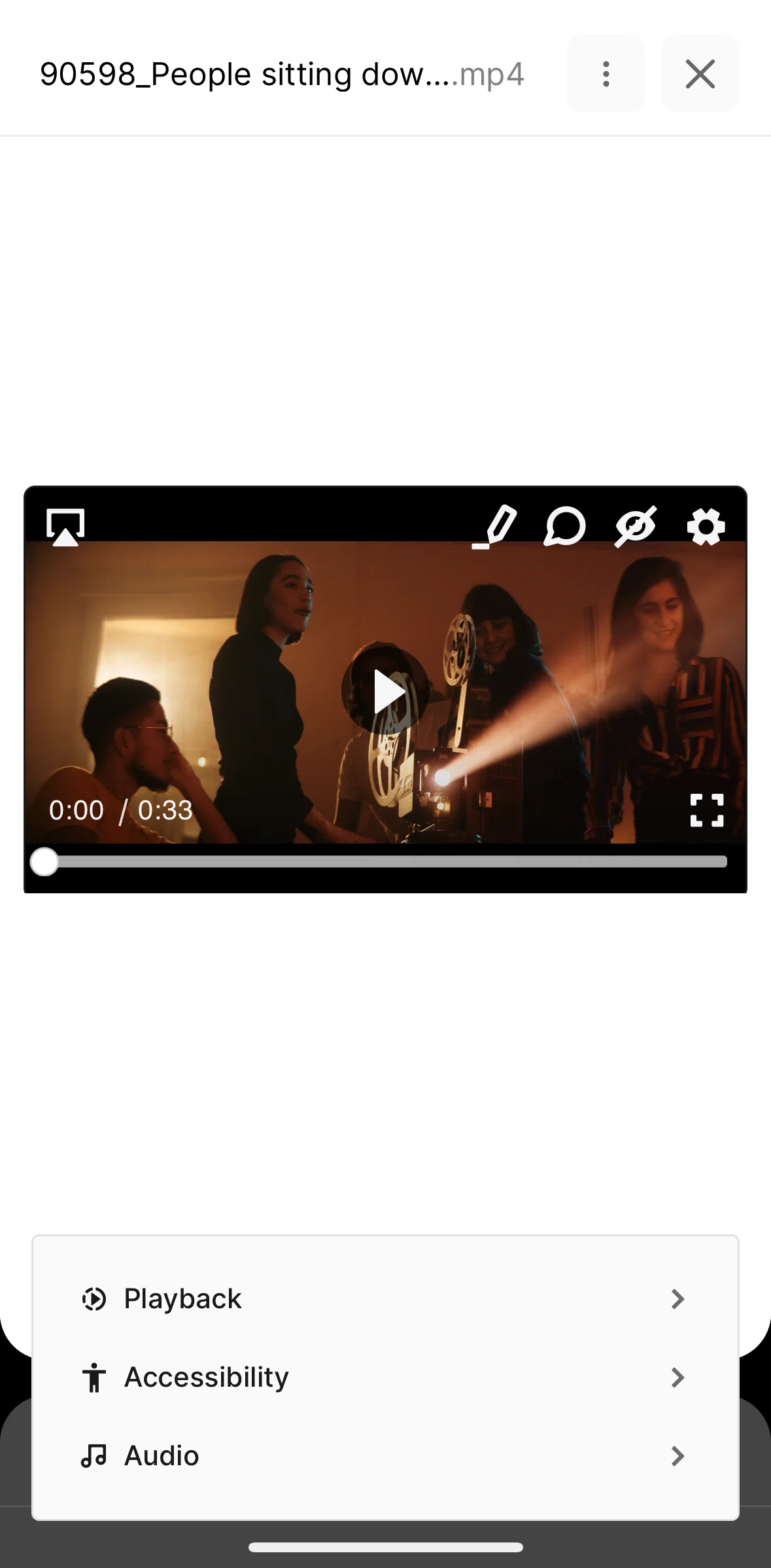 Fabric Screen screen in the Turning off accessibility settings flow