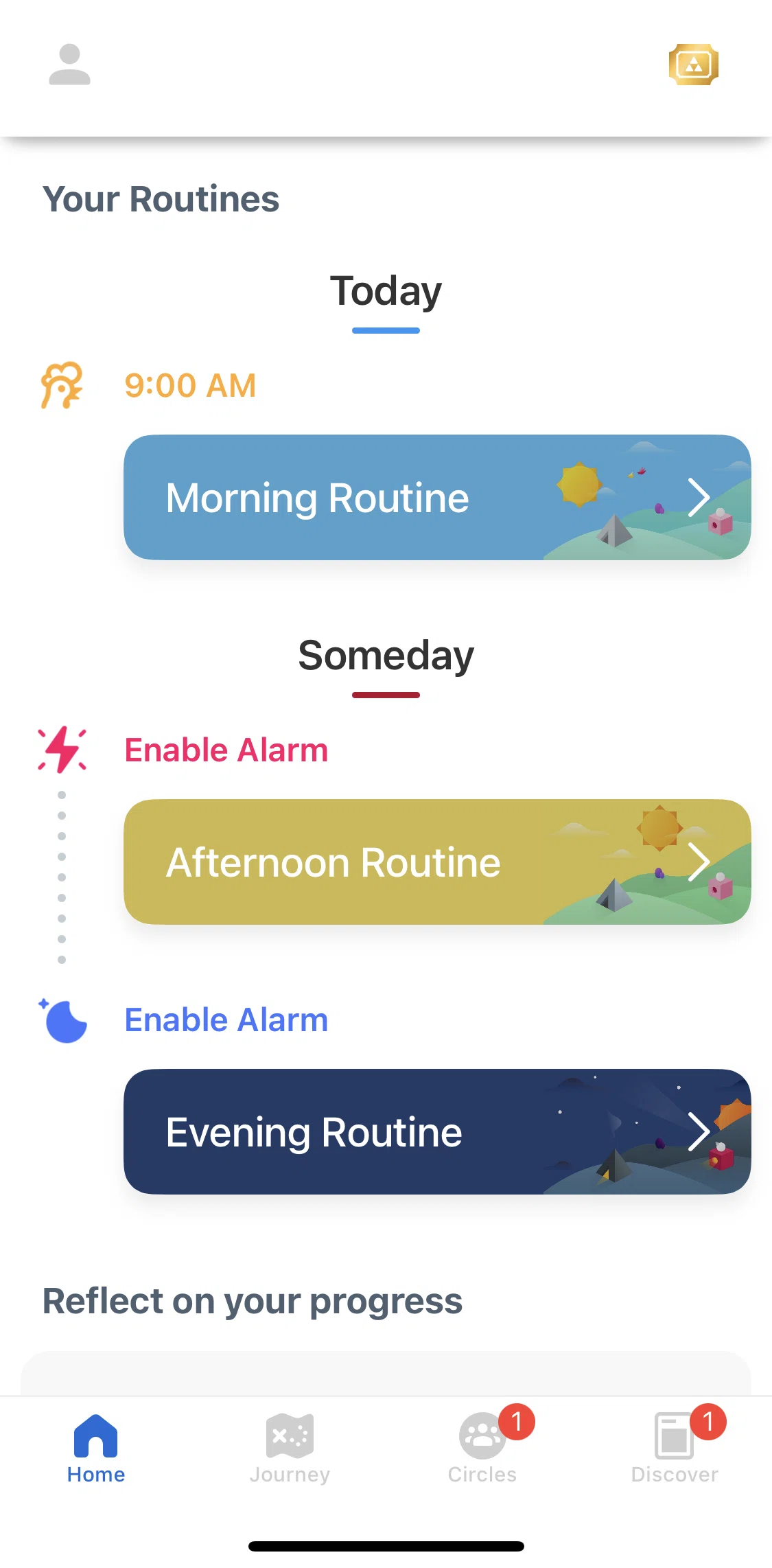 Fabulous Screen screen in the Adding routines & habits flow