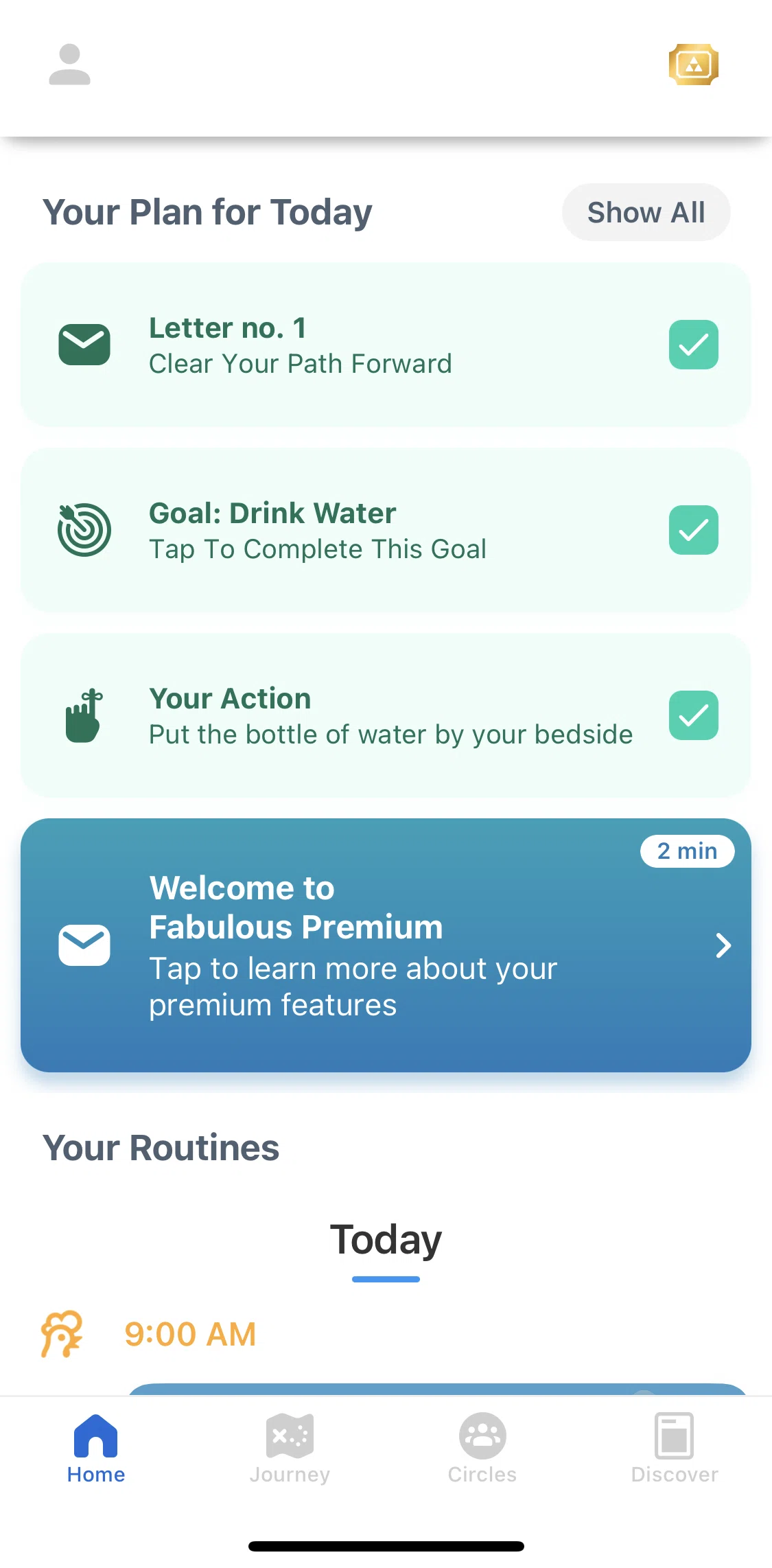 Fabulous Screen screen in the Fabulous Premium benefits flow