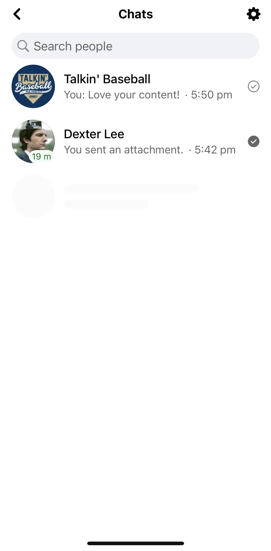 Facebook Screen 1 screen in the Calling a contact flow