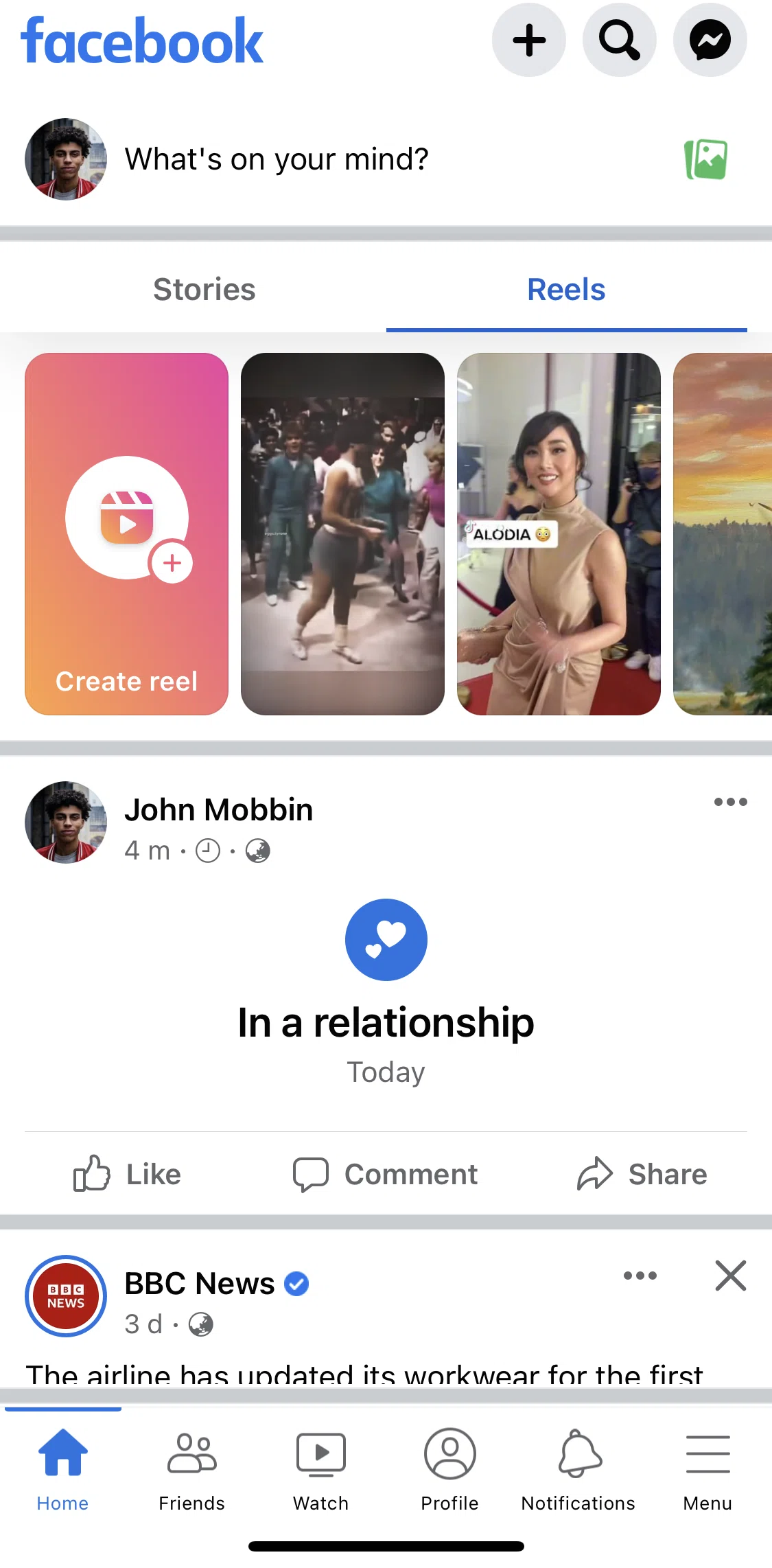 Facebook Screen 1 screen in the Chats flow