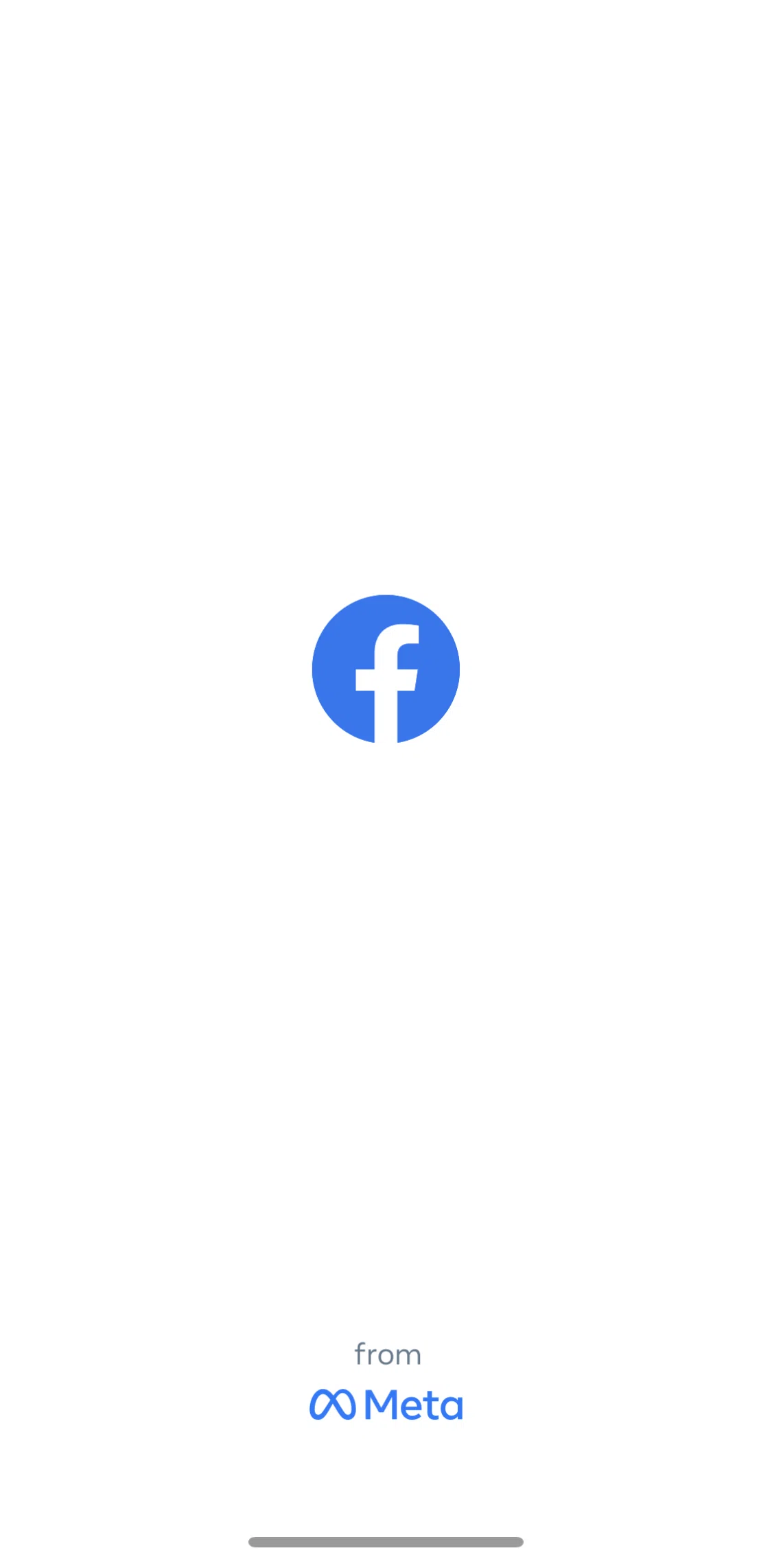 Facebook Screen 1 screen in the Logging in flow