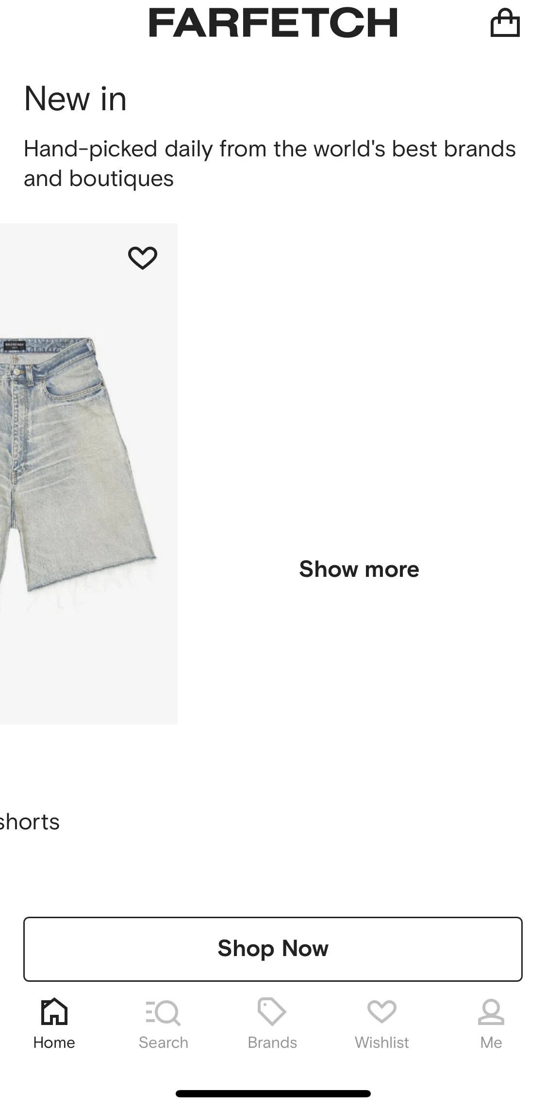 FARFETCH Screen screen in the New in flow