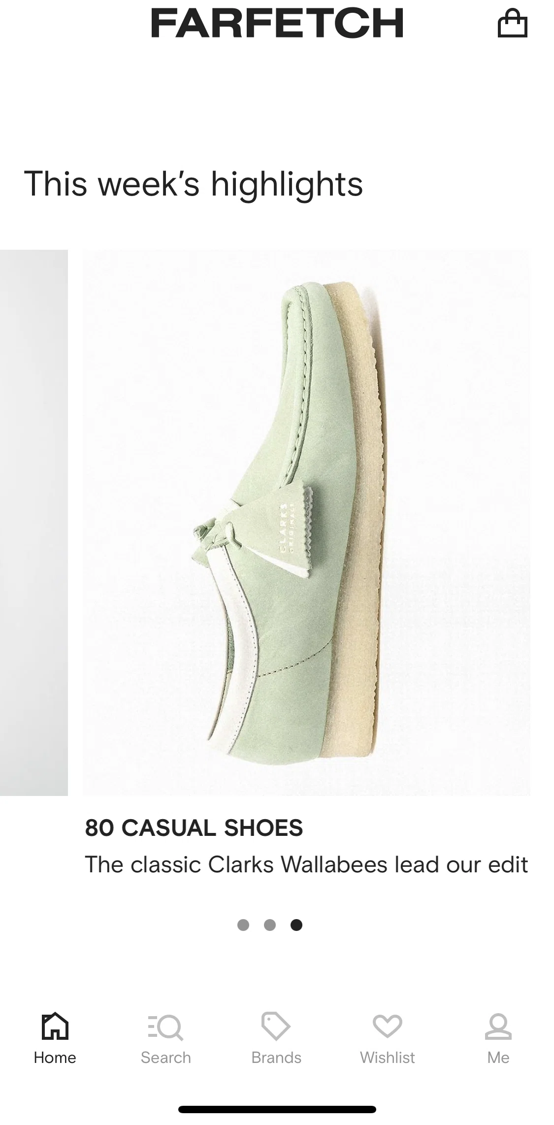 FARFETCH Screen screen in the Sorting this week's highlighted shoes flow