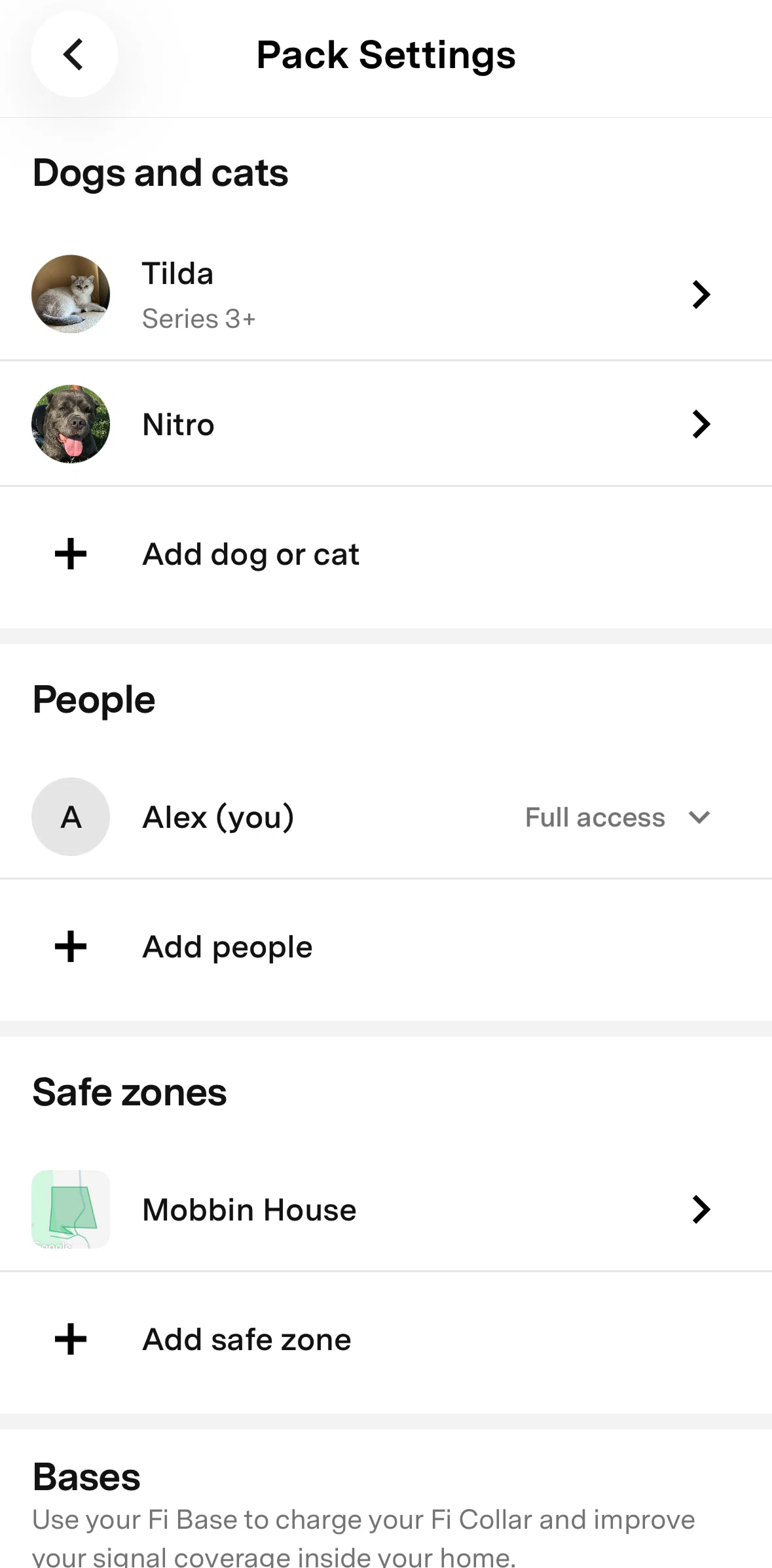 Fi Screen screen in the Adding people flow