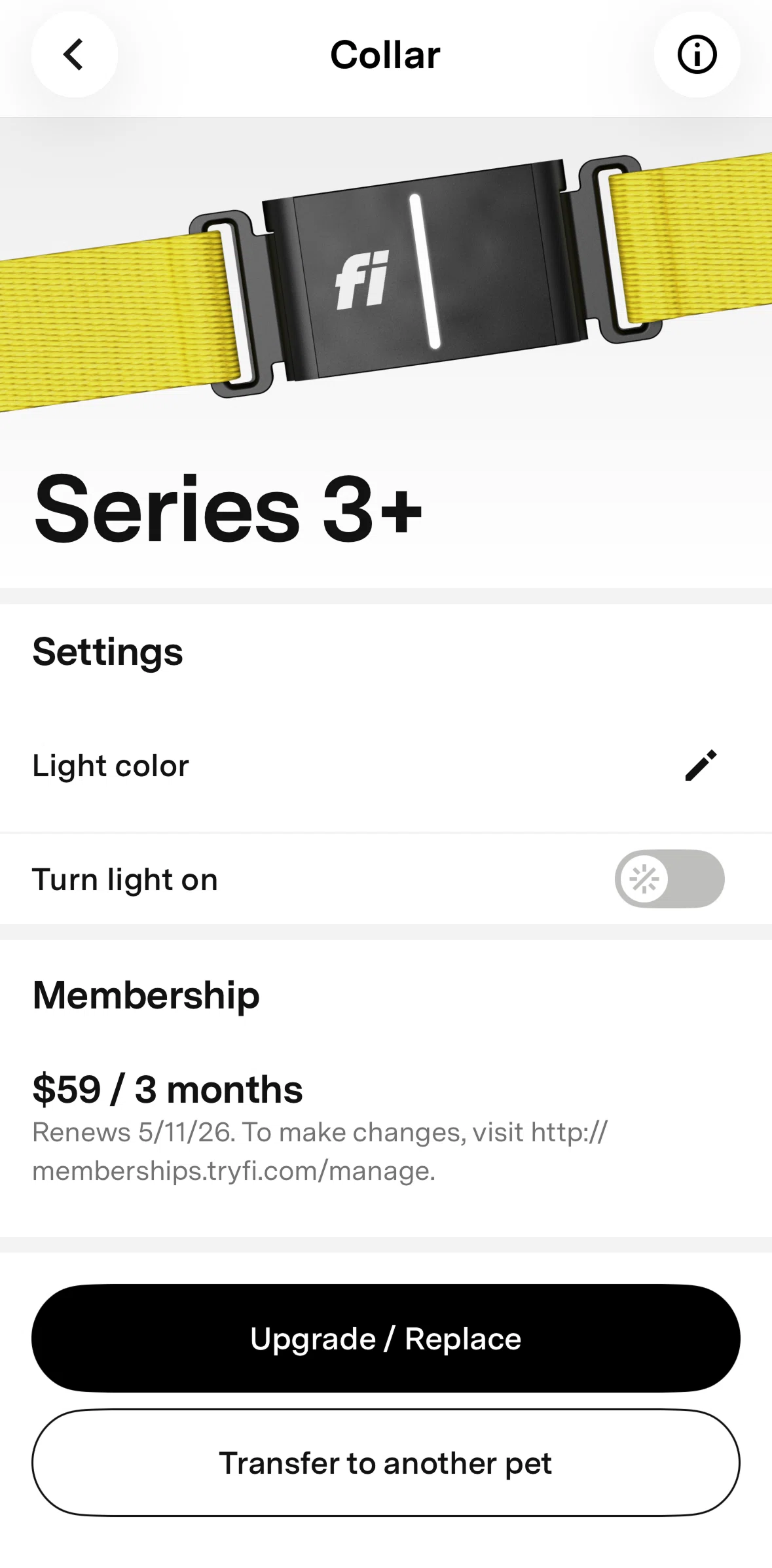 Fi Screen screen in the Changing collar light color flow