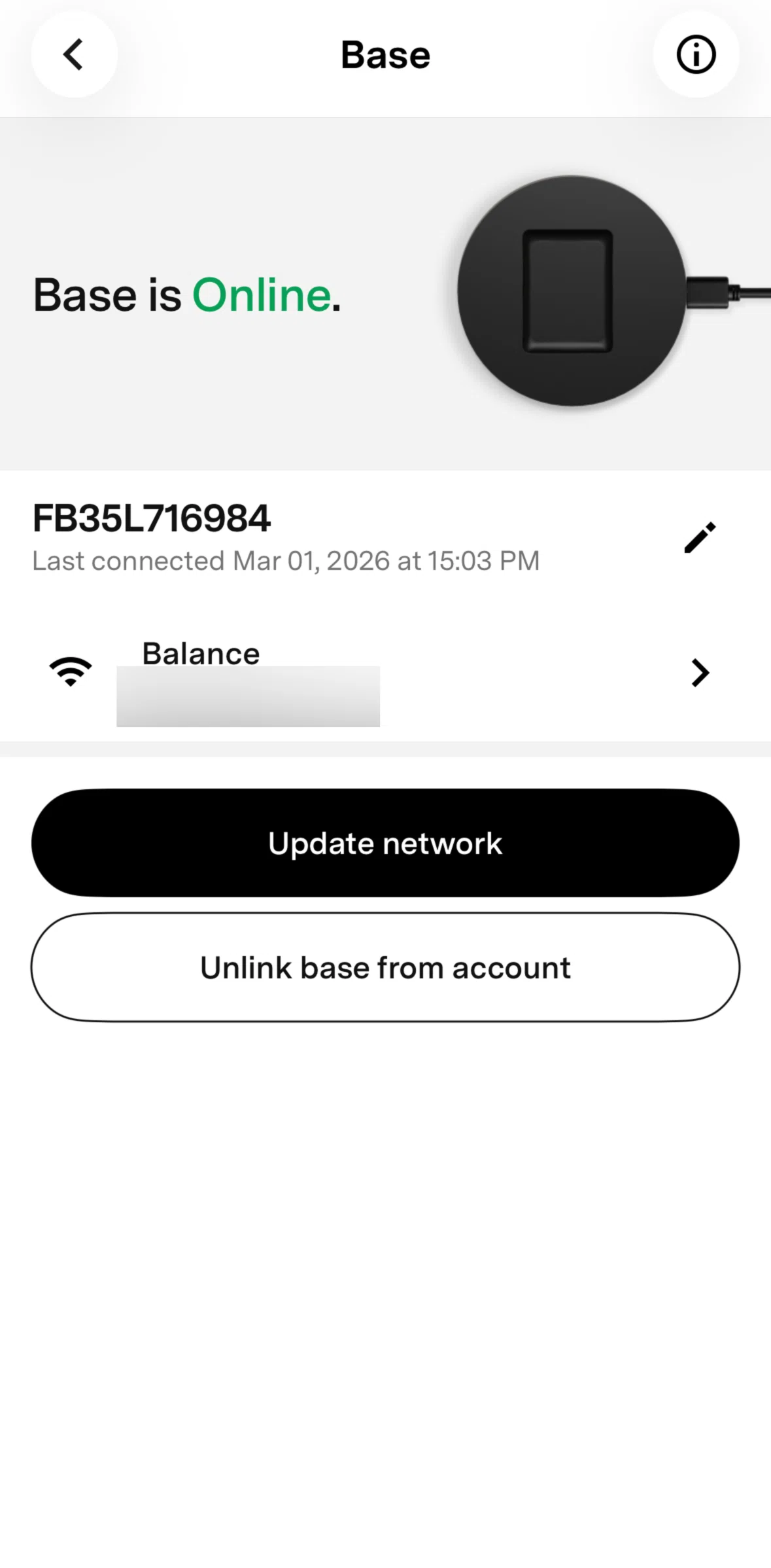 Fi Screen screen in the Editing base name flow