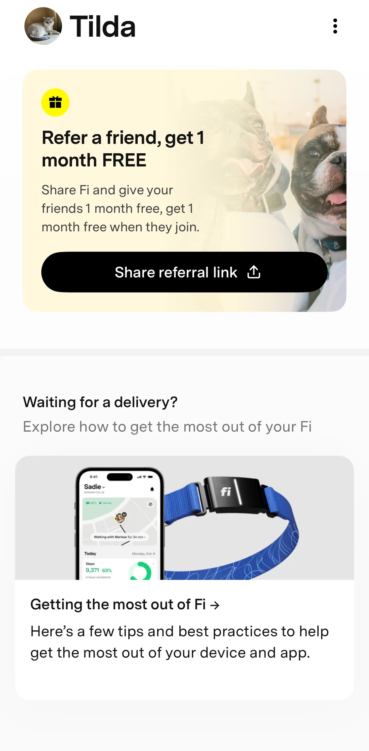Fi Screen screen in the Getting started flow