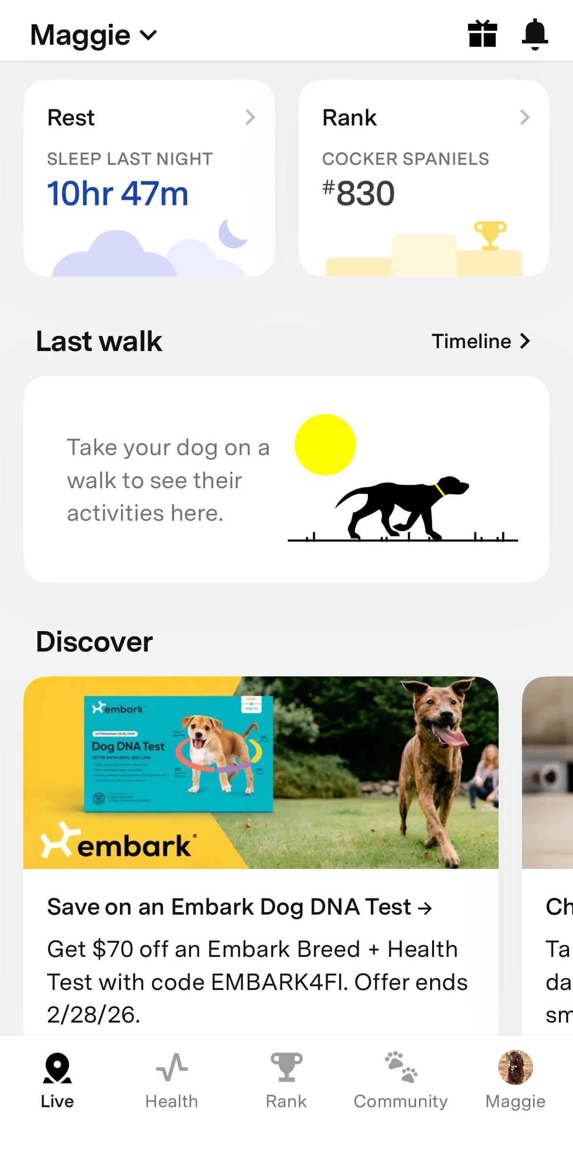 Fi Screen screen in the Last walk flow