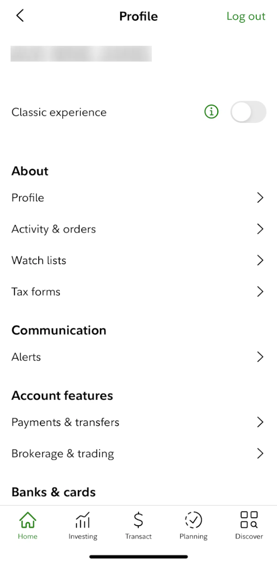 Fidelity Screen screen in the Alerts flow