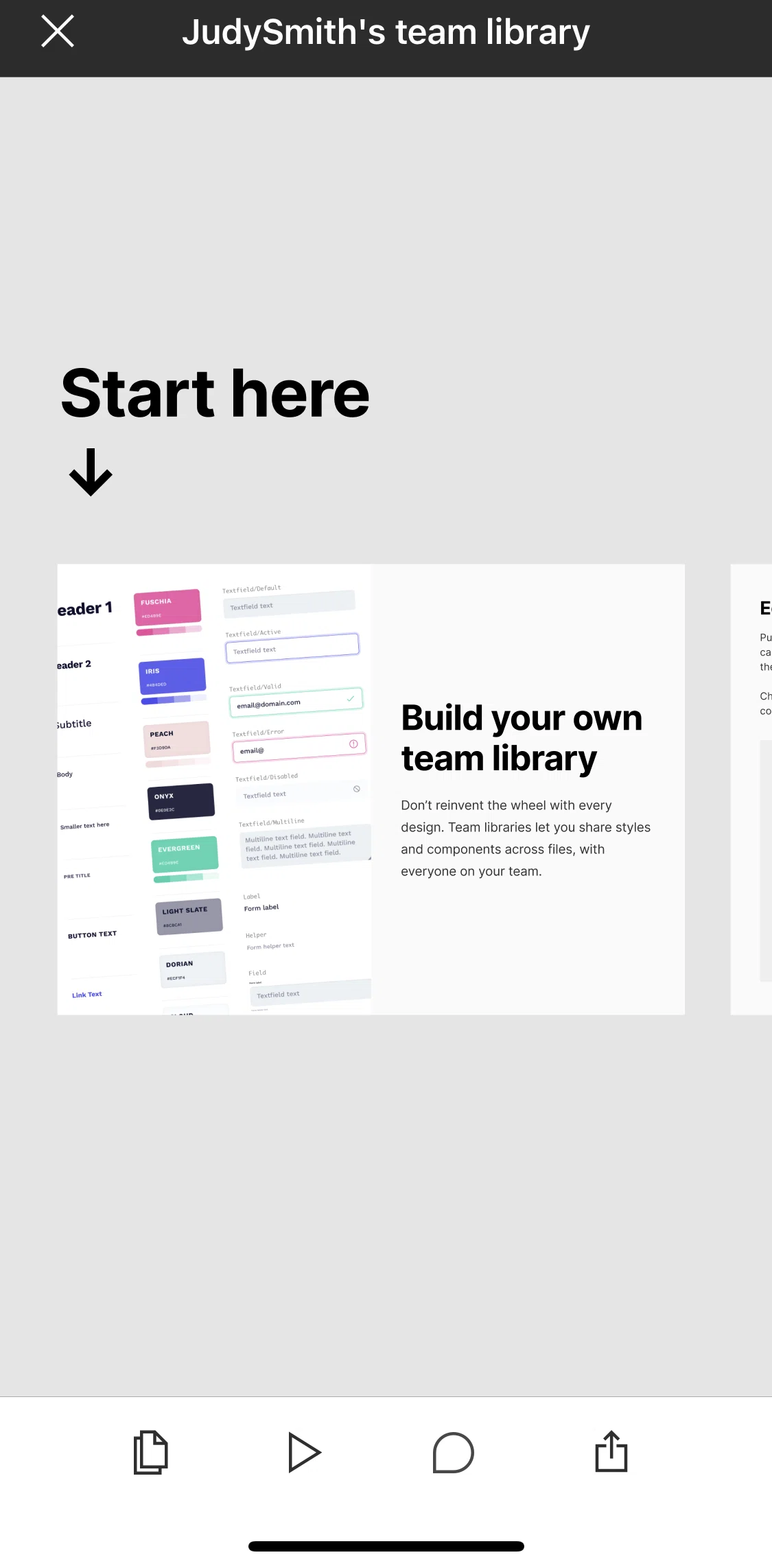 Figma Screen screen in the Adding a comment flow