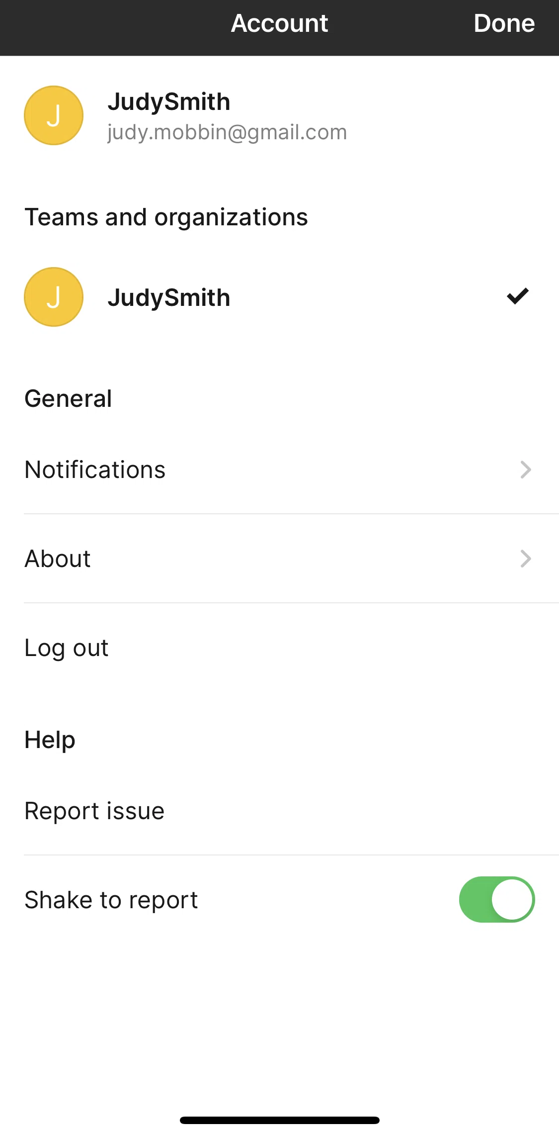 Figma Screen screen in the Reporting an issue flow