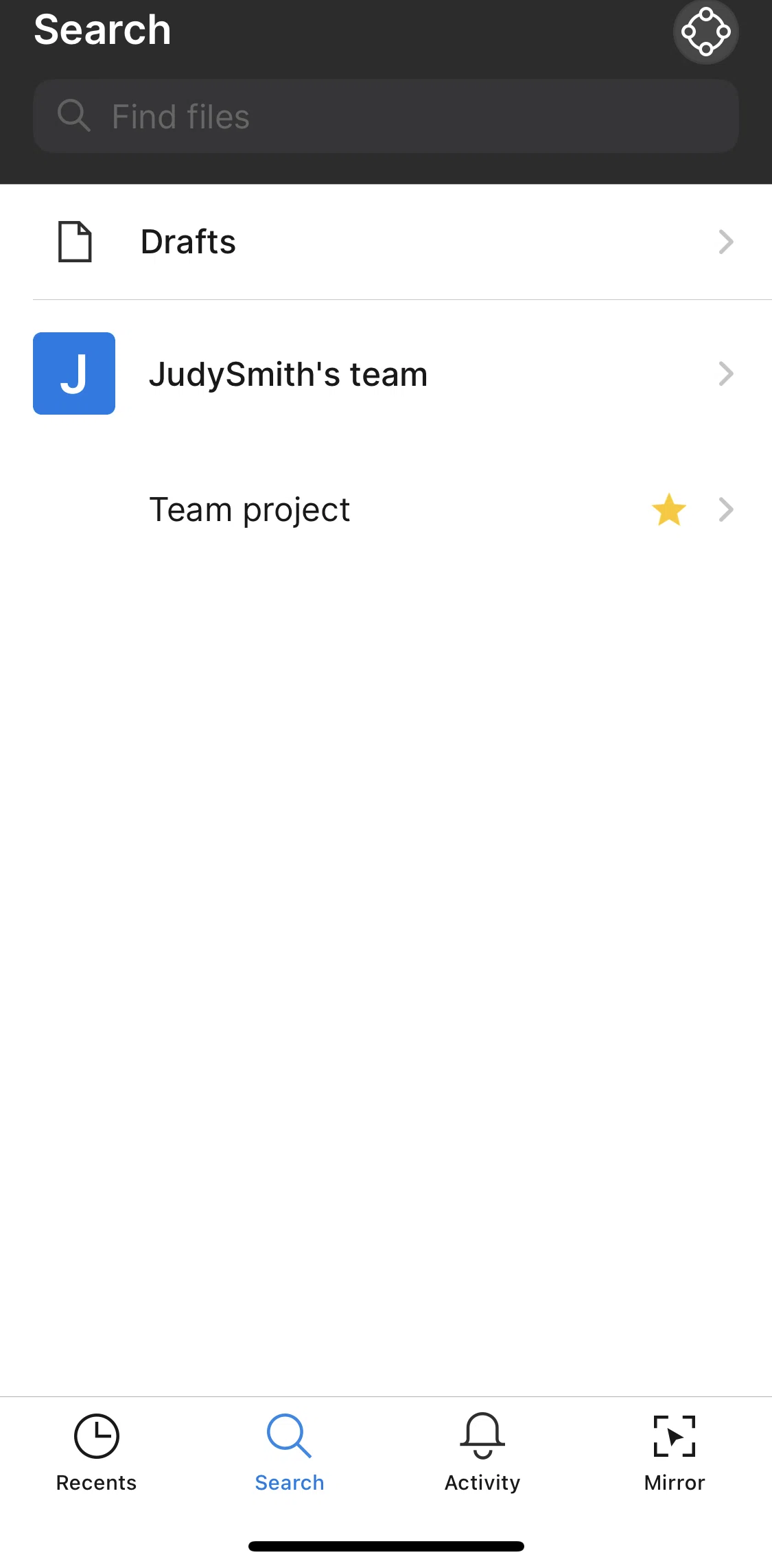 Figma Screen screen in the Search flow