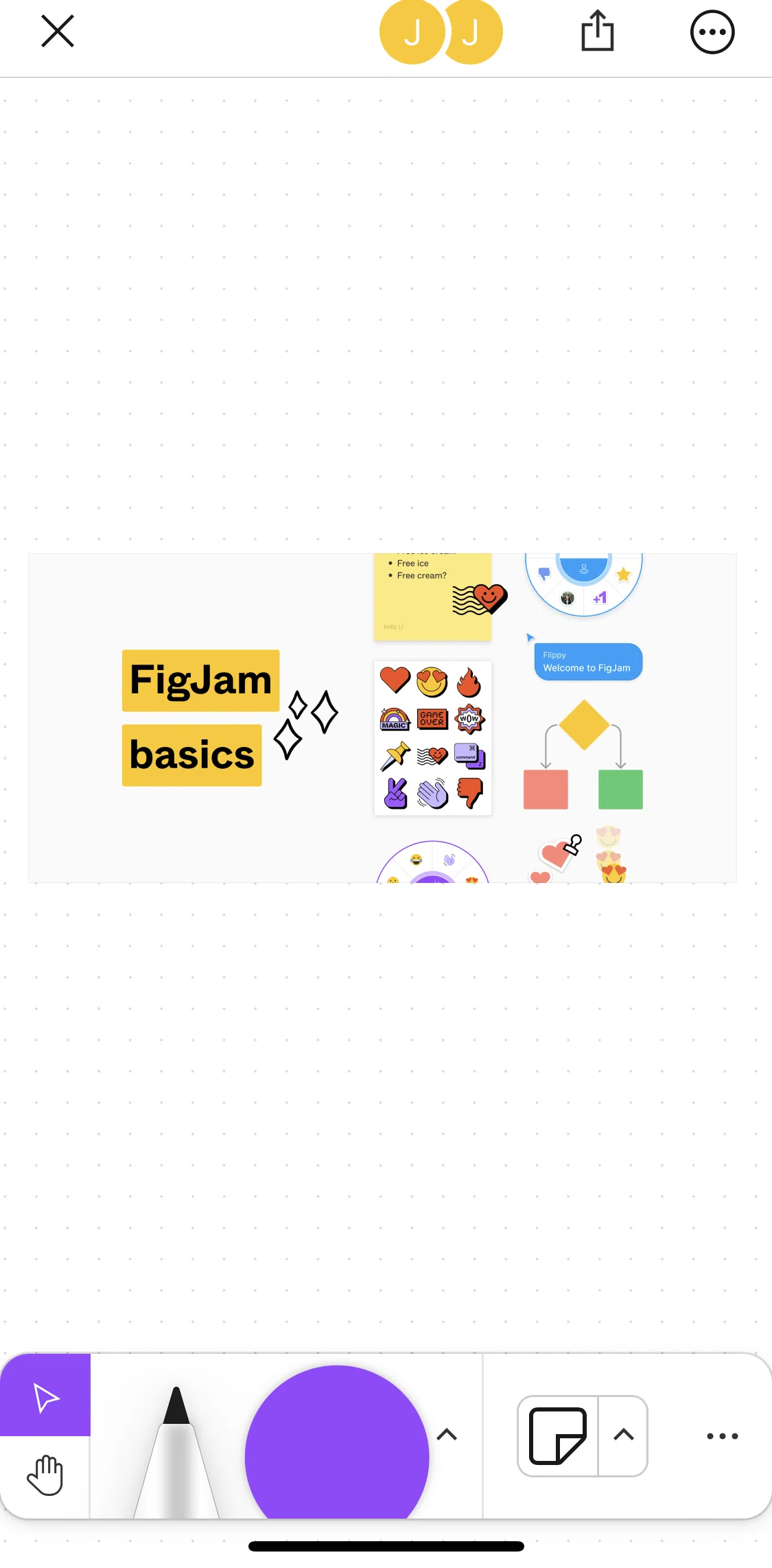 Figma Screen screen in the Selecting FigJam creation tools flow