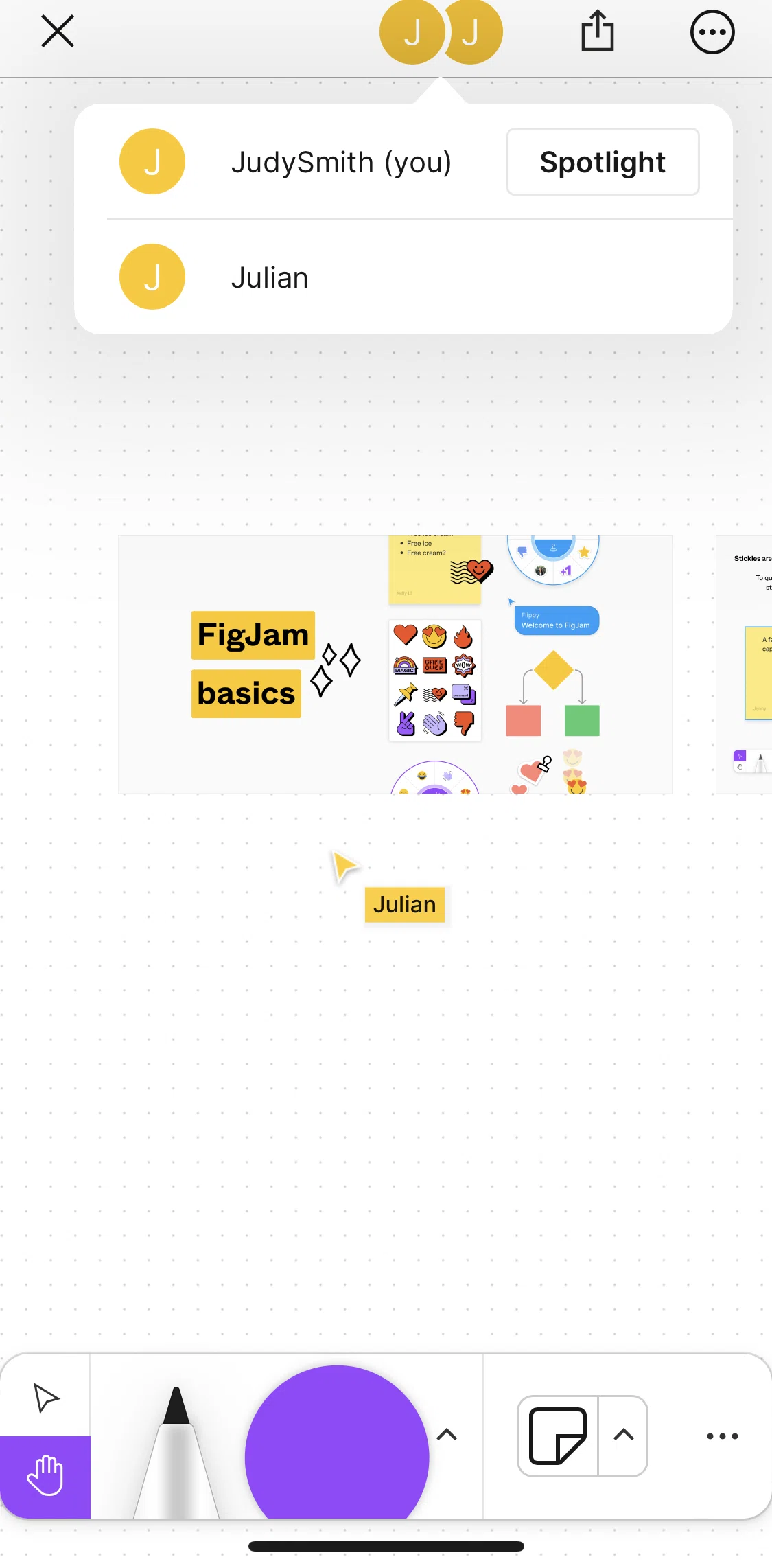 Figma Screen screen in the Starting personal spotlight flow