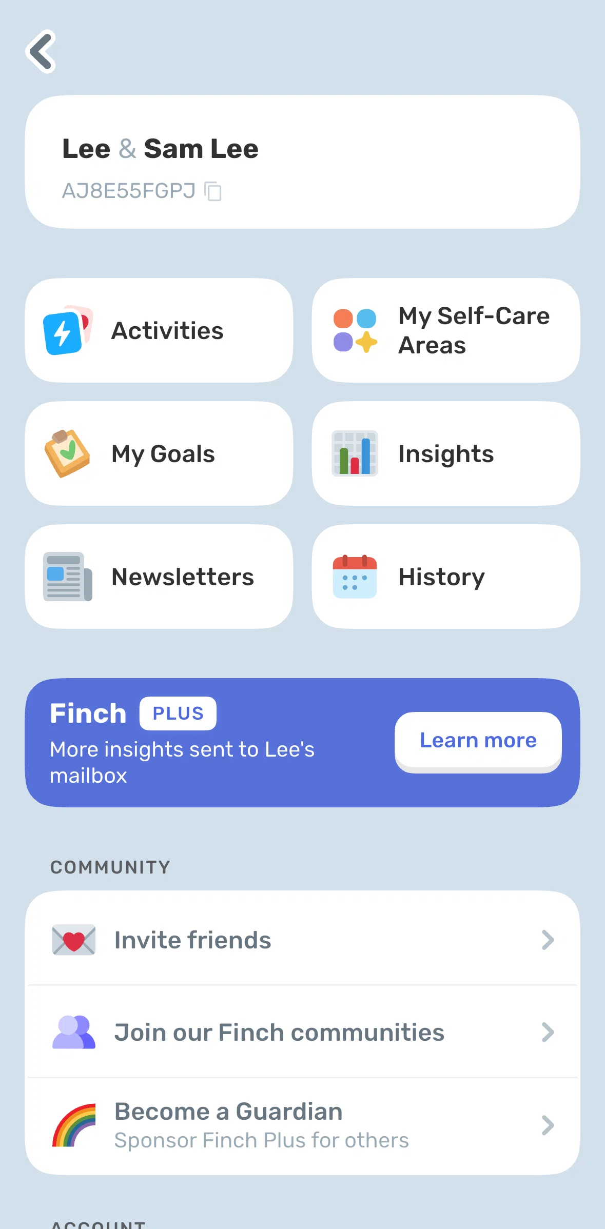 Finch Screen 1 screen in the Choose a subscription plan flow