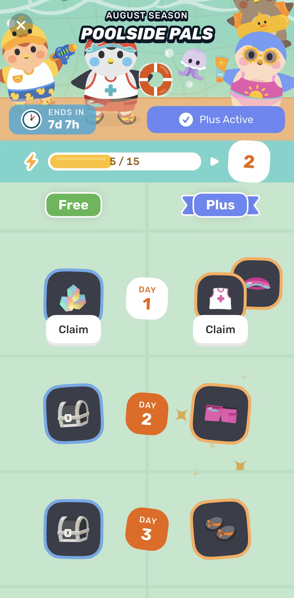 Finch Screen 1 screen in the Claiming a reward (event) flow