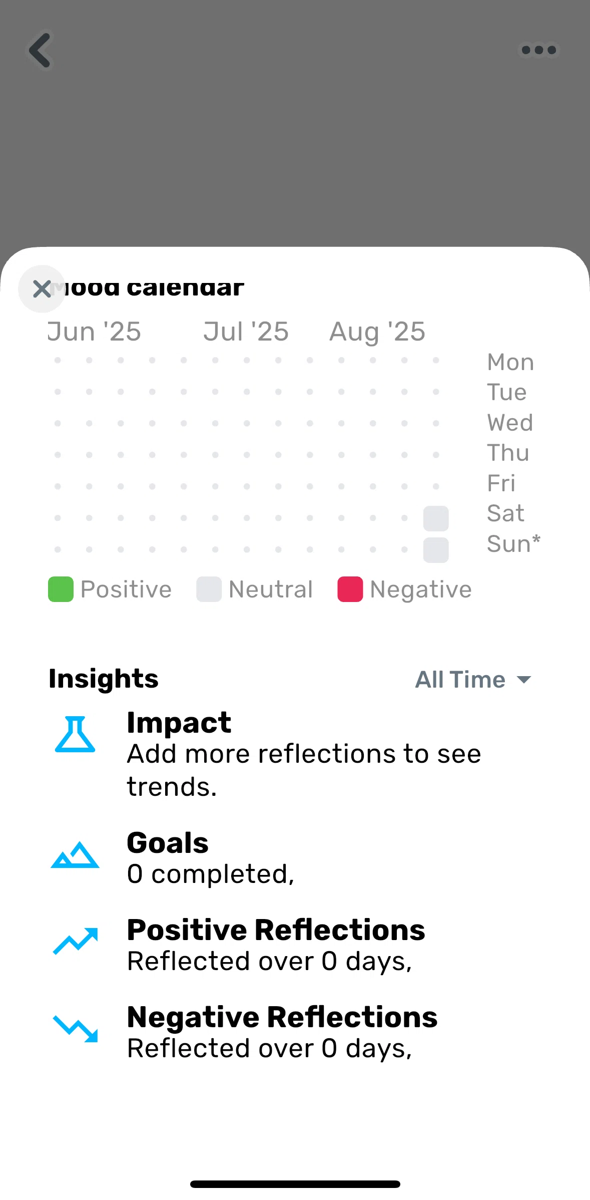Finch Screen 1 screen in the Filtering insights flow