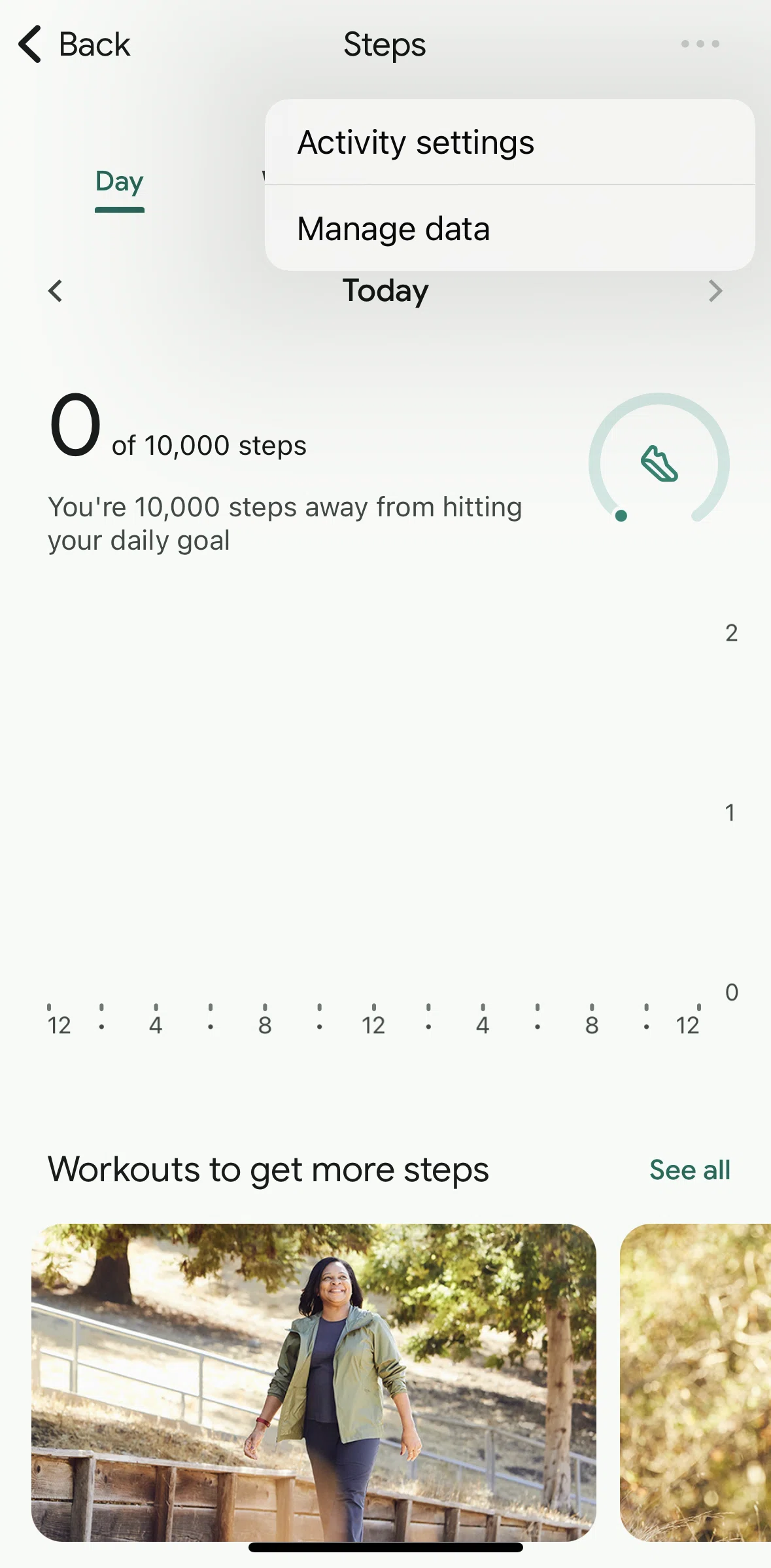 Fitbit Screen screen in the Activity settings flow
