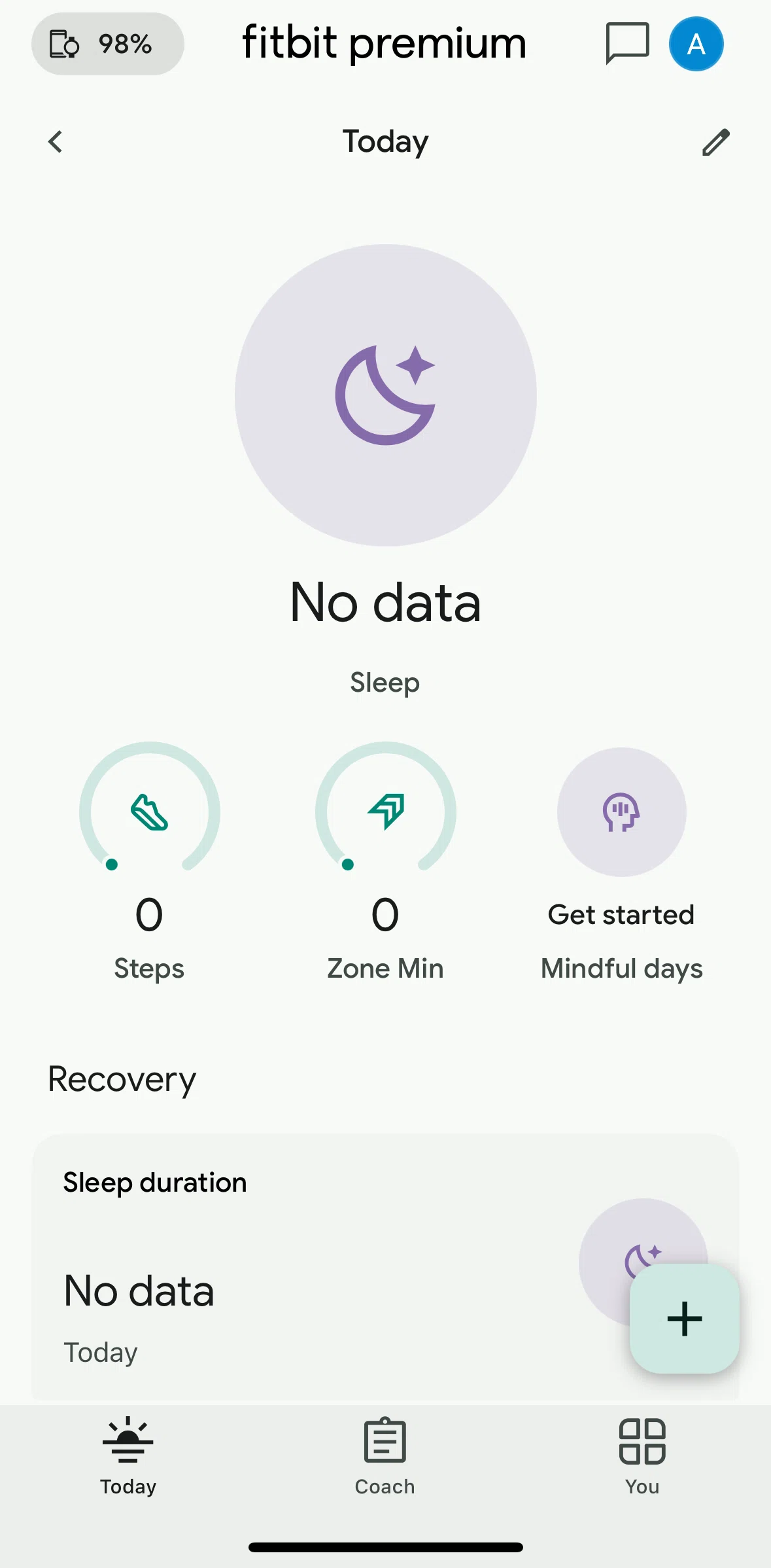 Fitbit Screen screen in the Coach flow