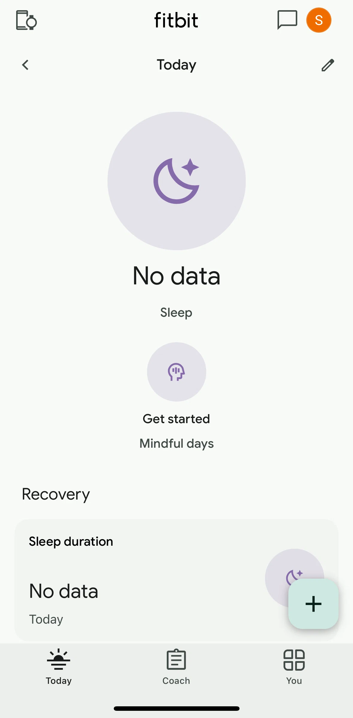 Fitbit Screen screen in the Connecting a device flow