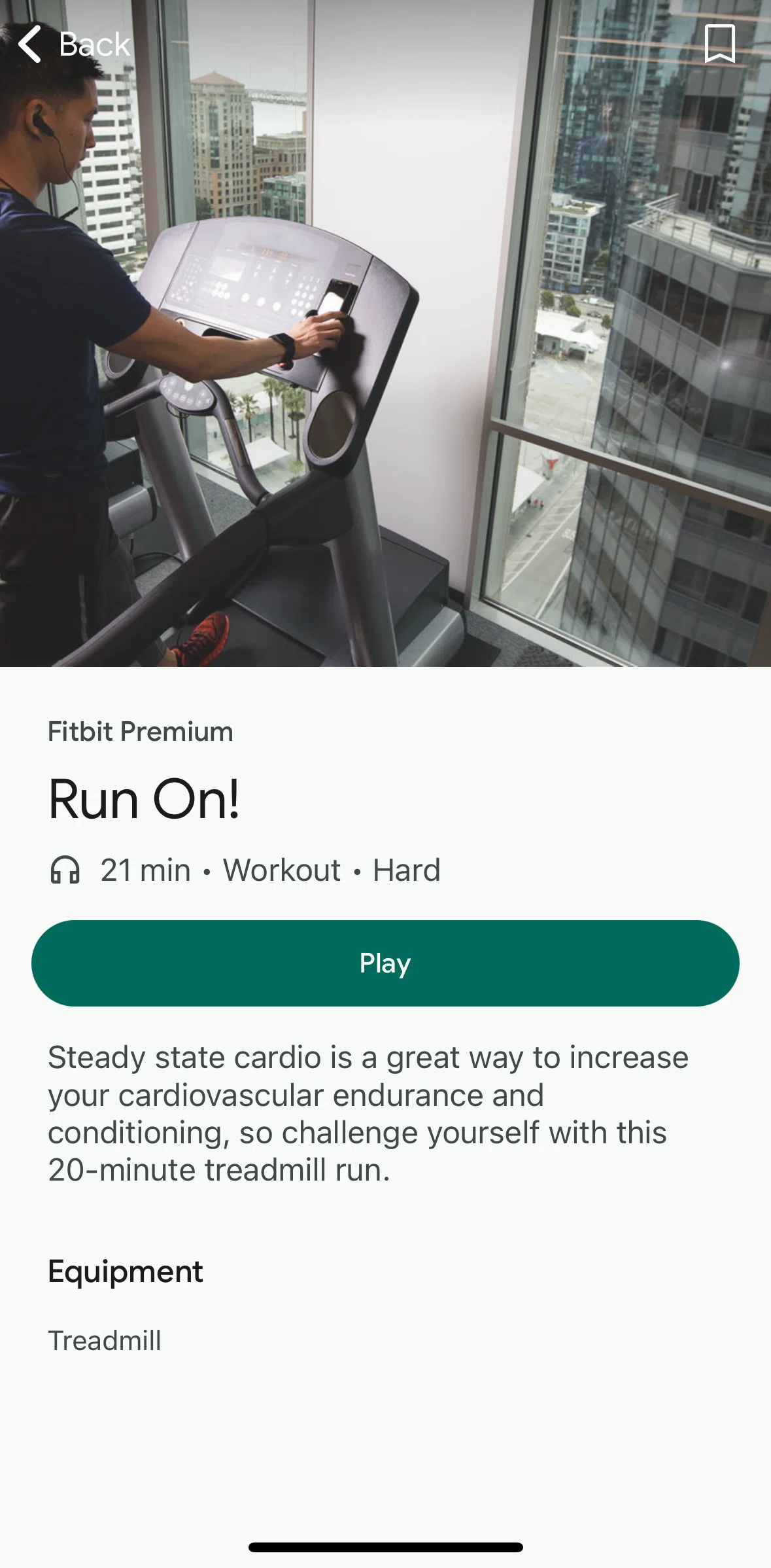 Fitbit Screen screen in the Saving a workout video flow