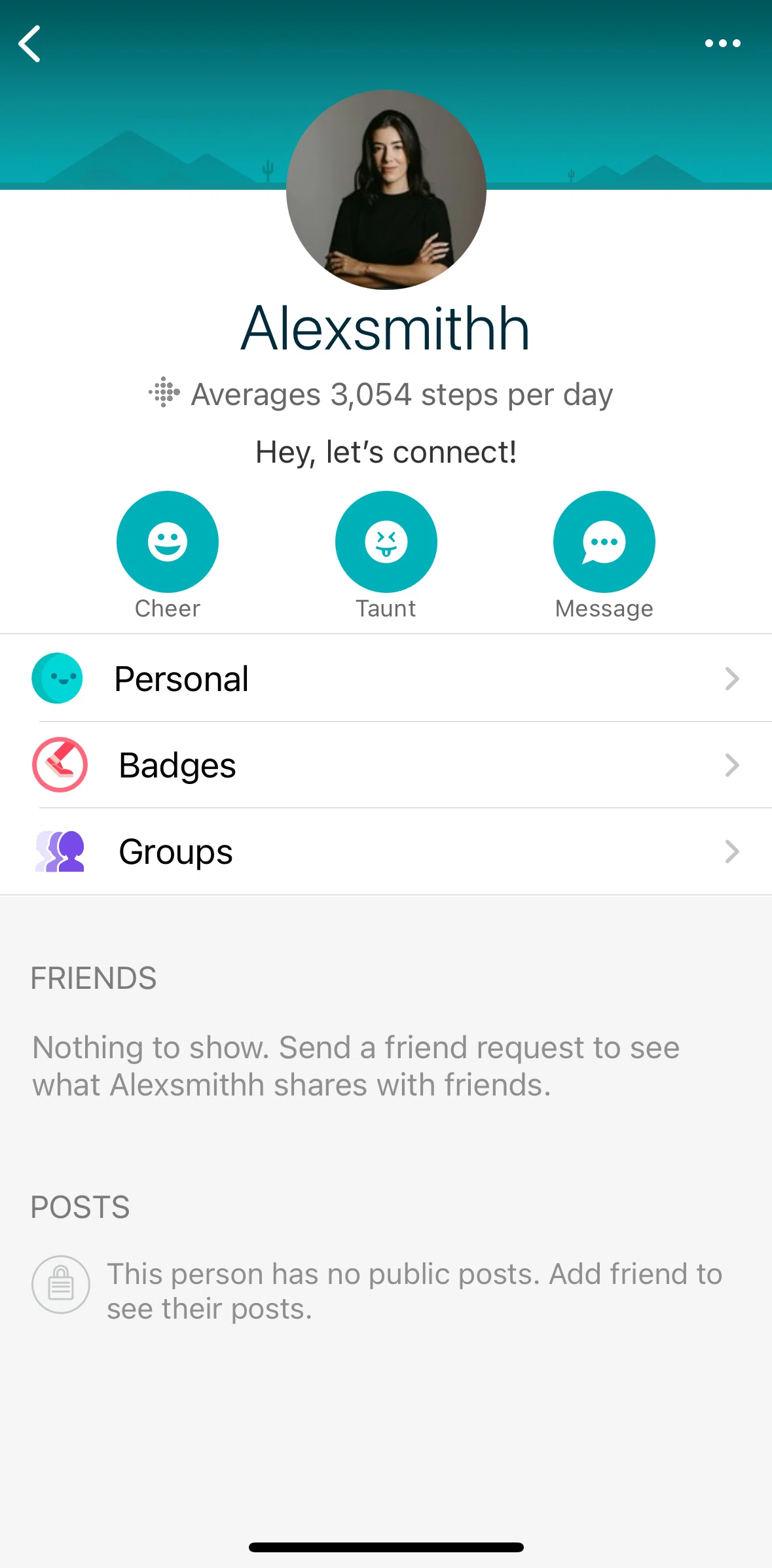 Fitbit Screen screen in the Sending a message flow