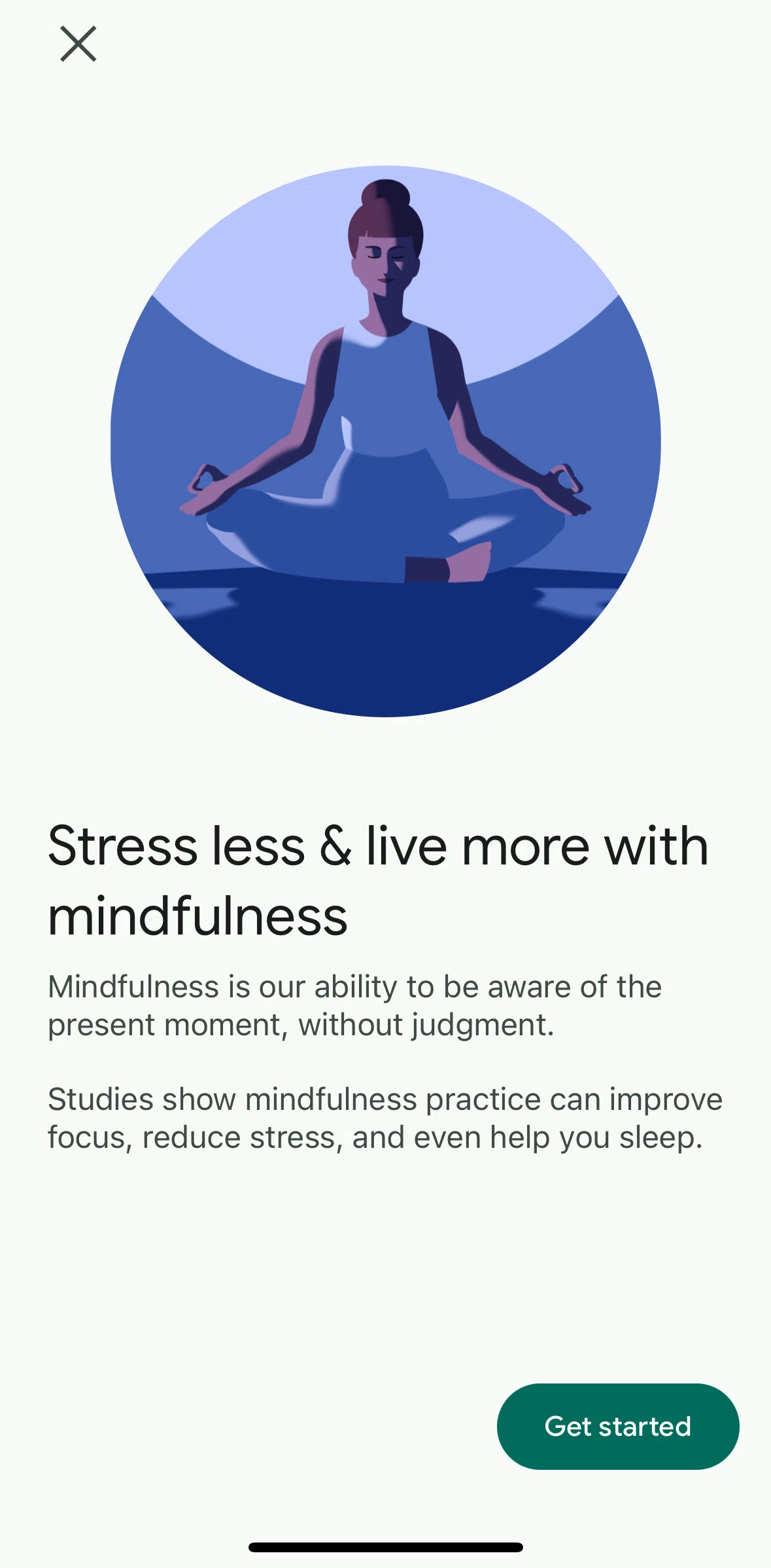 Fitbit Screen screen in the Setting a goal flow