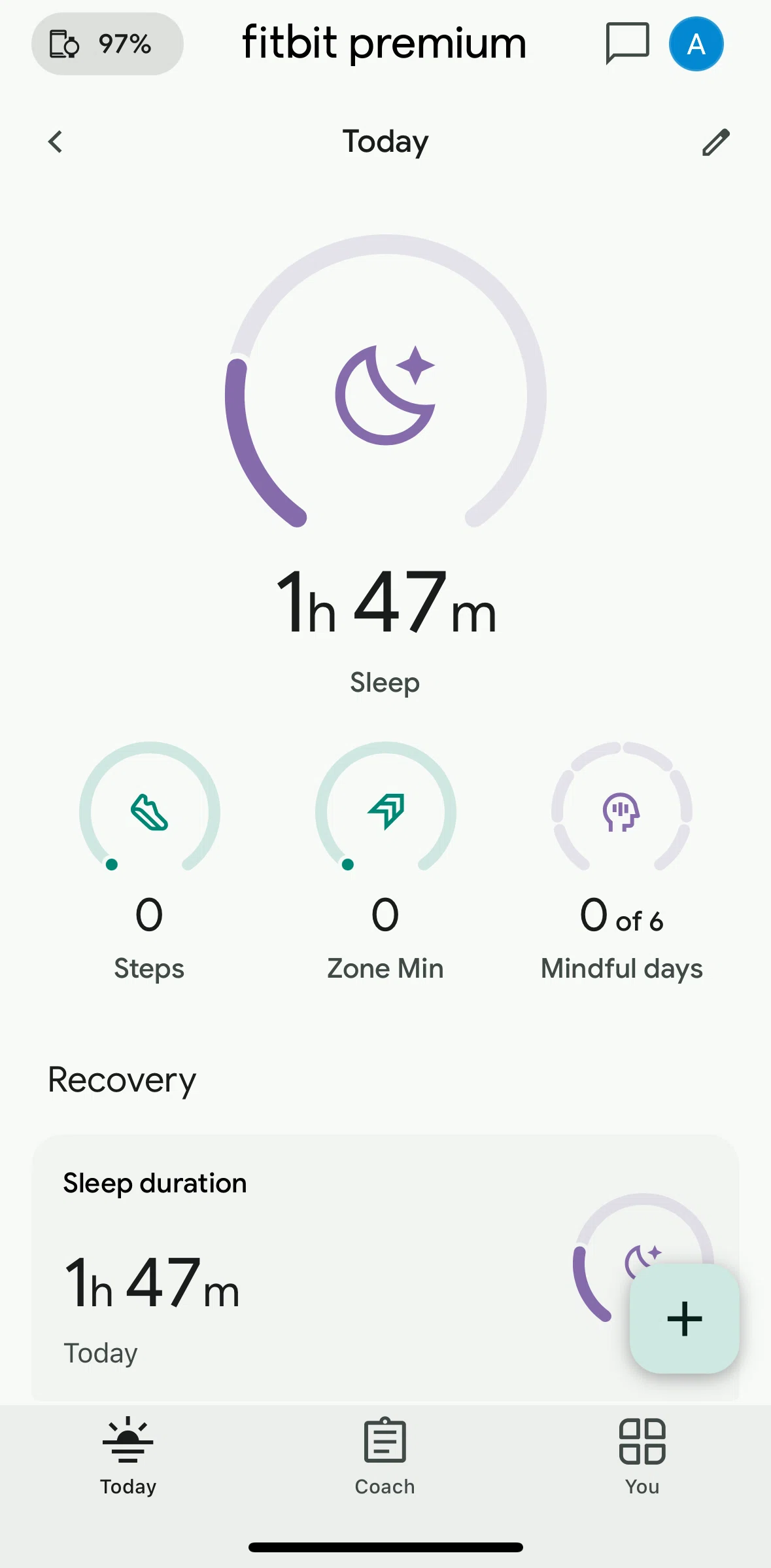 Fitbit Screen screen in the Sleep flow