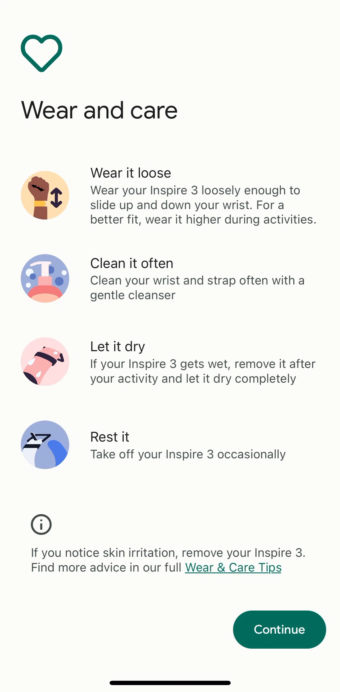 Fitbit Screen screen in the Subscribing to Fitbit Premium flow