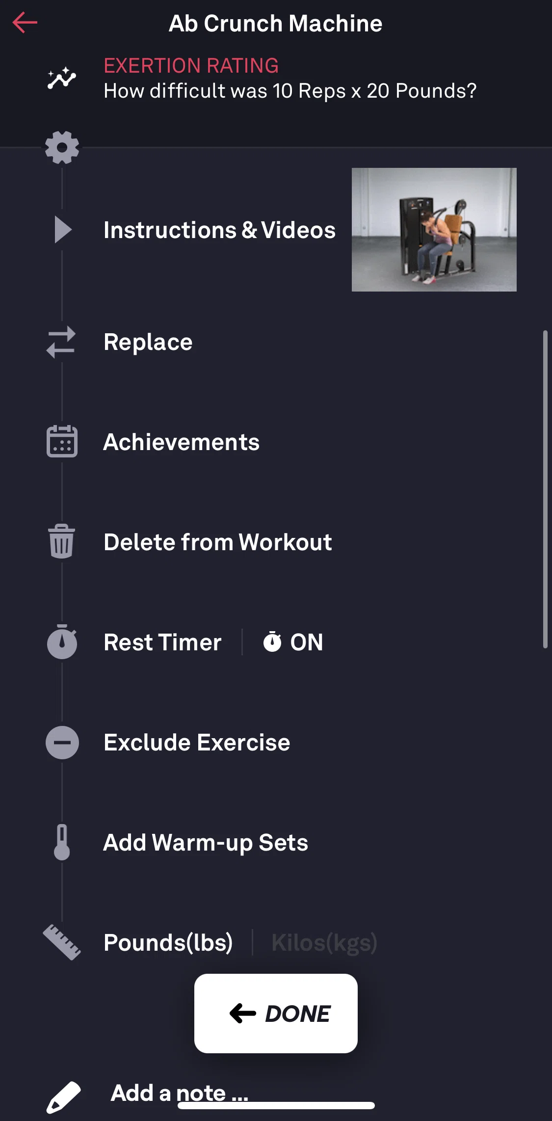 Fitbod Screen screen in the Achievements flow