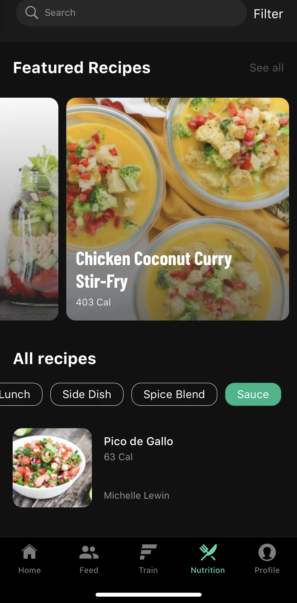 Fitplan Screen screen in the Recipe detail flow
