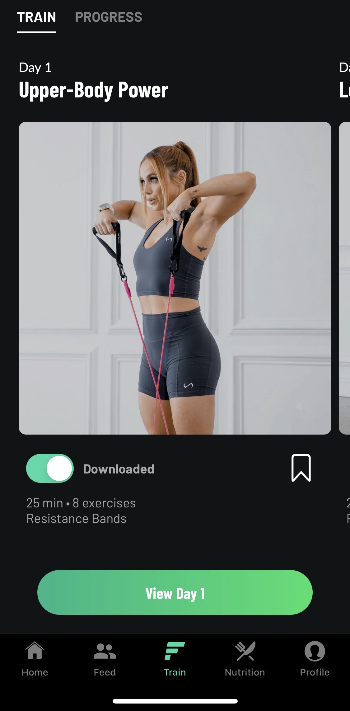 Fitplan Screen screen in the Saving a lesson flow