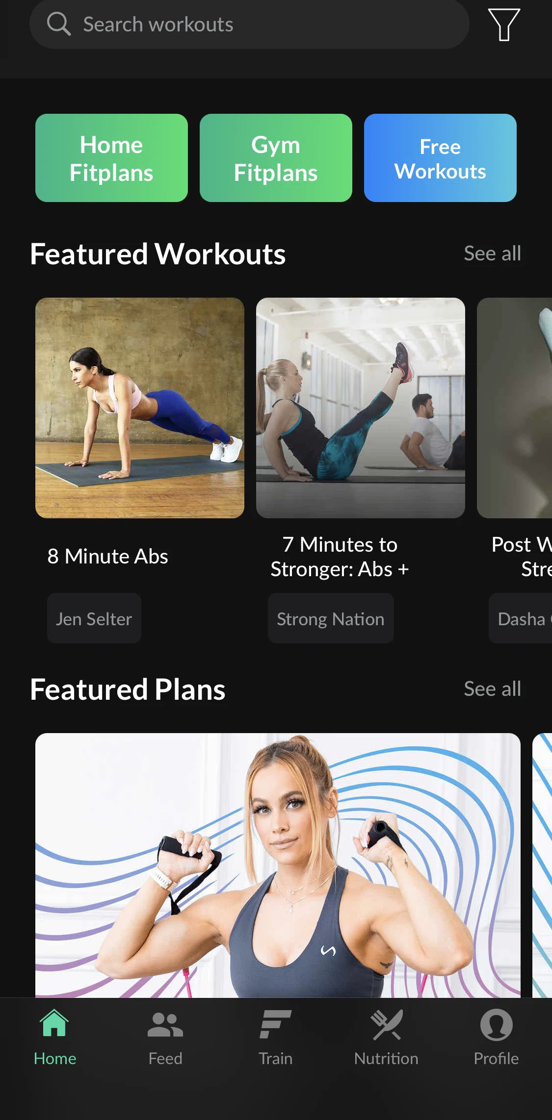 Fitplan Screen screen in the Searching Fitplan flow