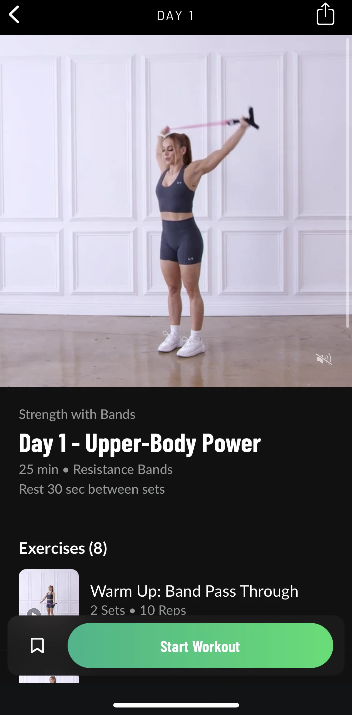 Fitplan Screen screen in the Starting and completing a Fitplan workout flow