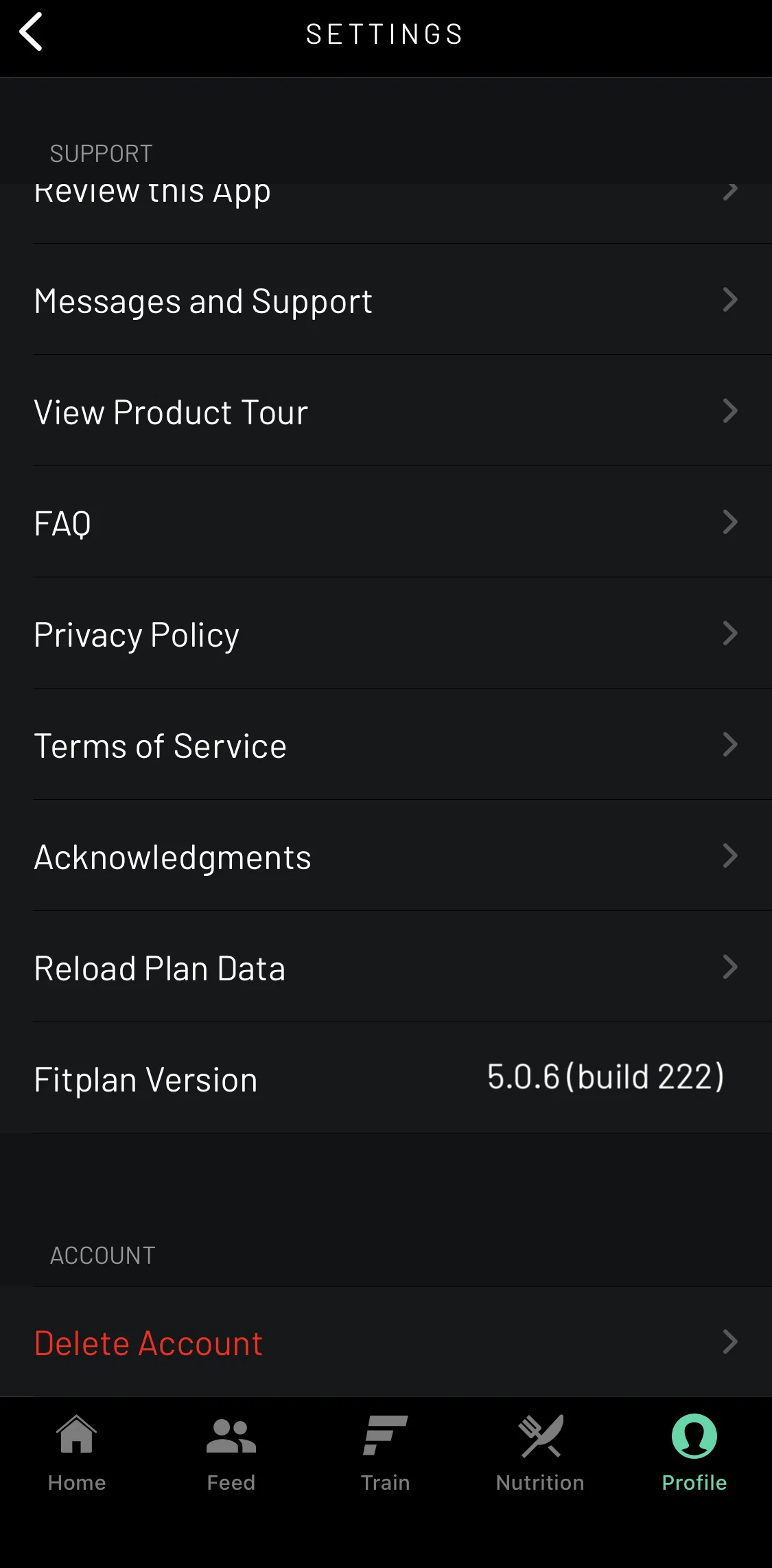 Fitplan Screen screen in the Terms of service flow