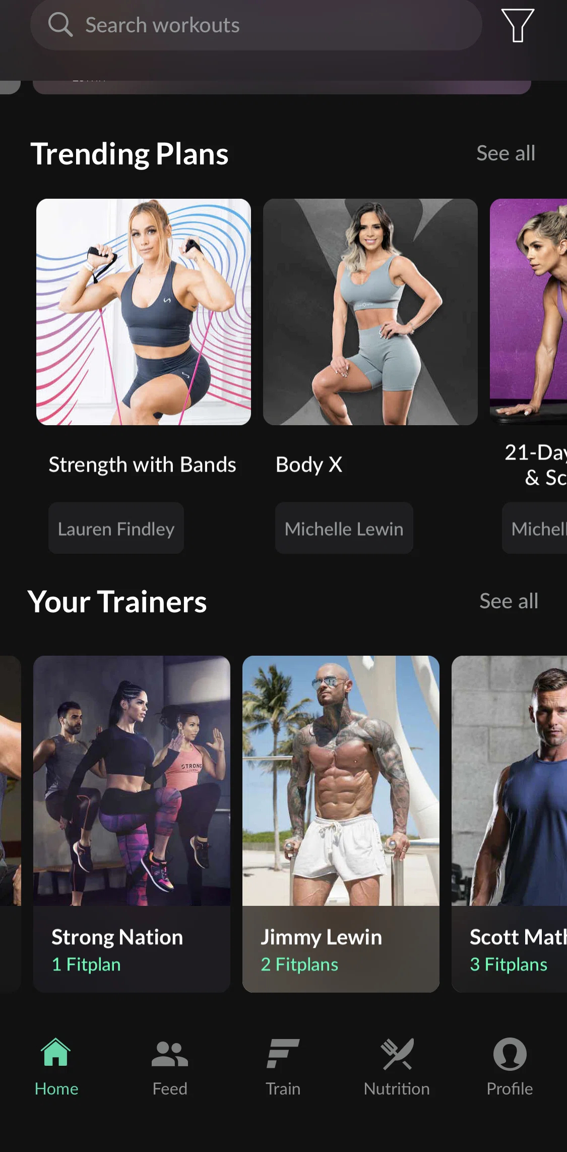 Fitplan Screen screen in the Trainers flow