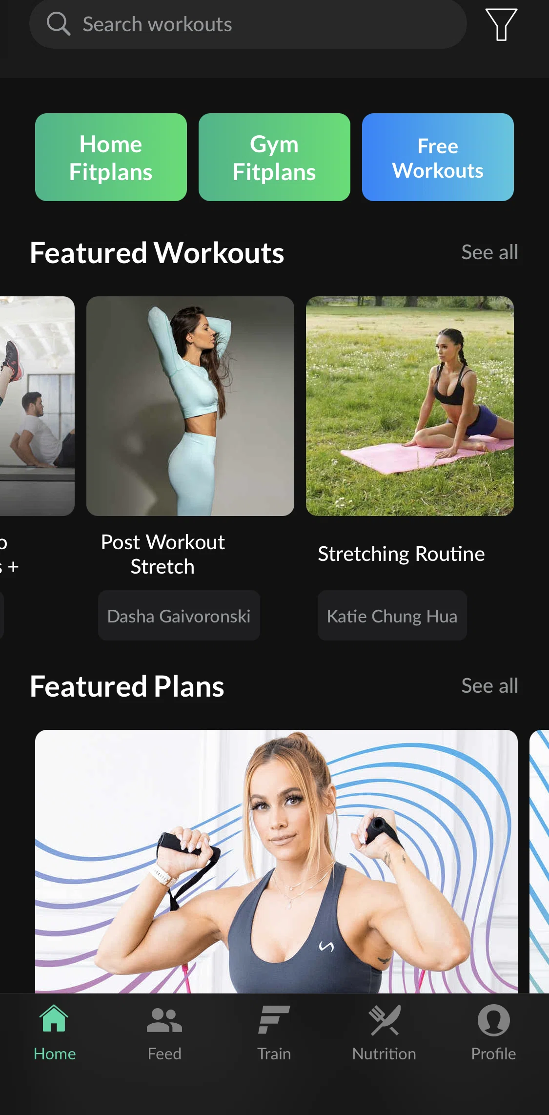 Fitplan Screen screen in the Workout detail flow