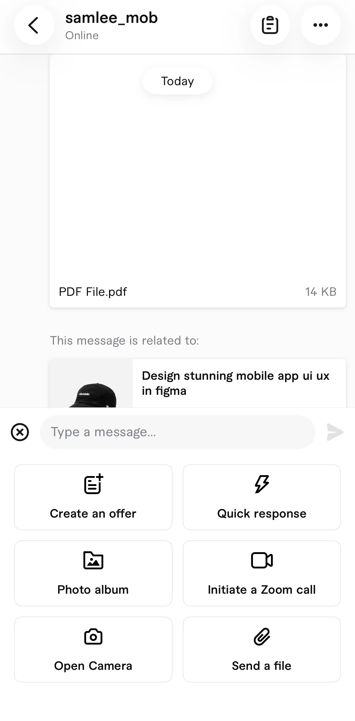Fiverr Screen screen in the Creating a Zoom call flow