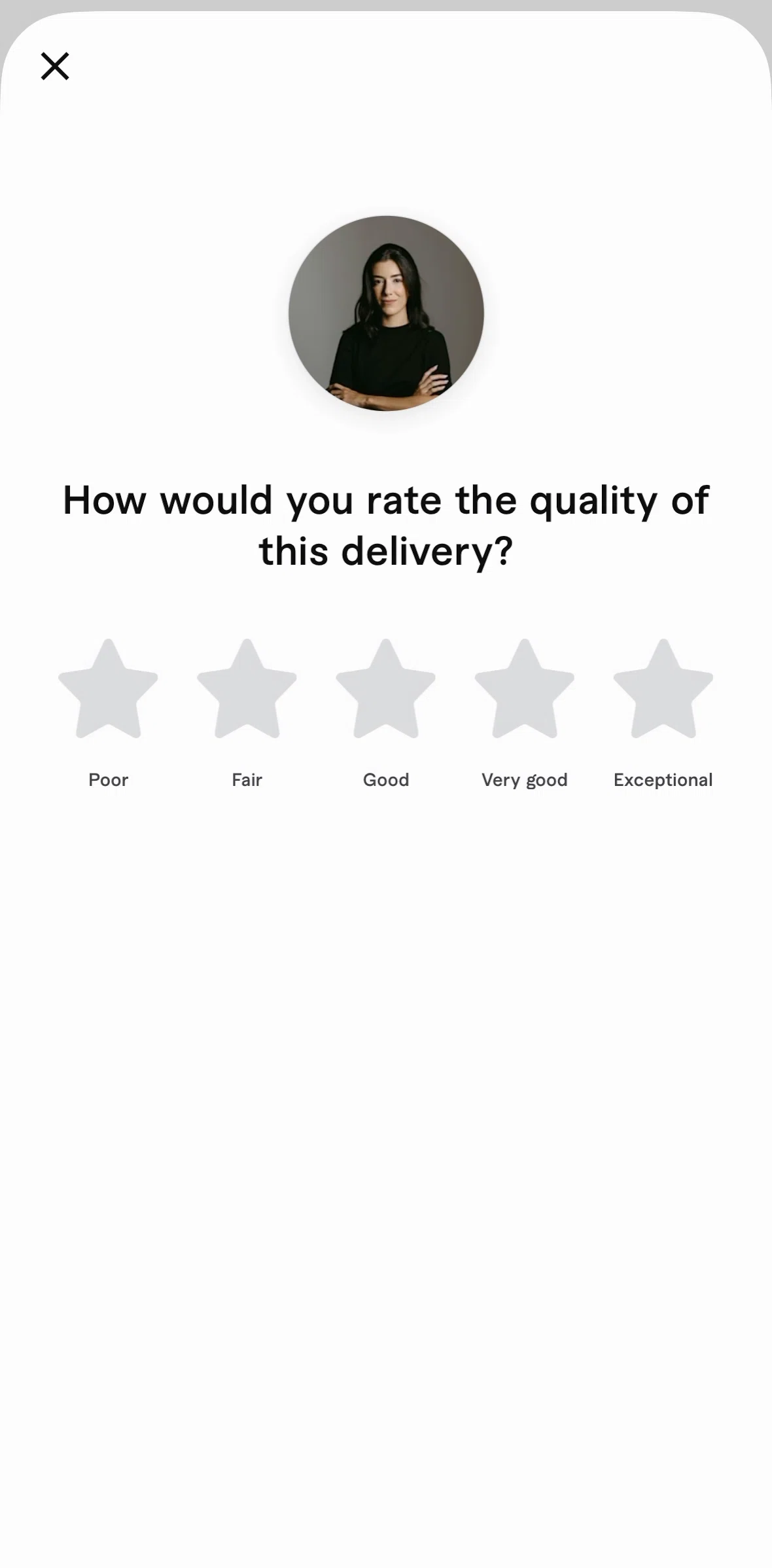 Fiverr Screen screen in the Rating an order (buyer) flow